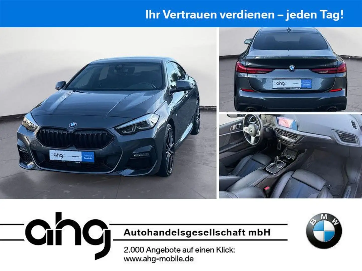BMW Sonstige 218d Gran Coupe M Sport Navi Klima PDC HiFi DAB Grau - 1