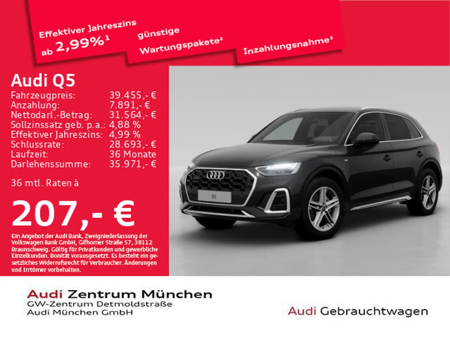 Audi Q5 40 TDI qu. S tronic 2x S line AHK/Navi+/Kamer Schwarz - 1