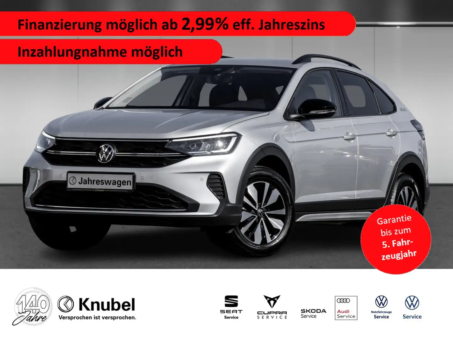 Volkswagen Taigo GOAL 1.0 TSI DSG LED/NAVI/ACC Silber - 1