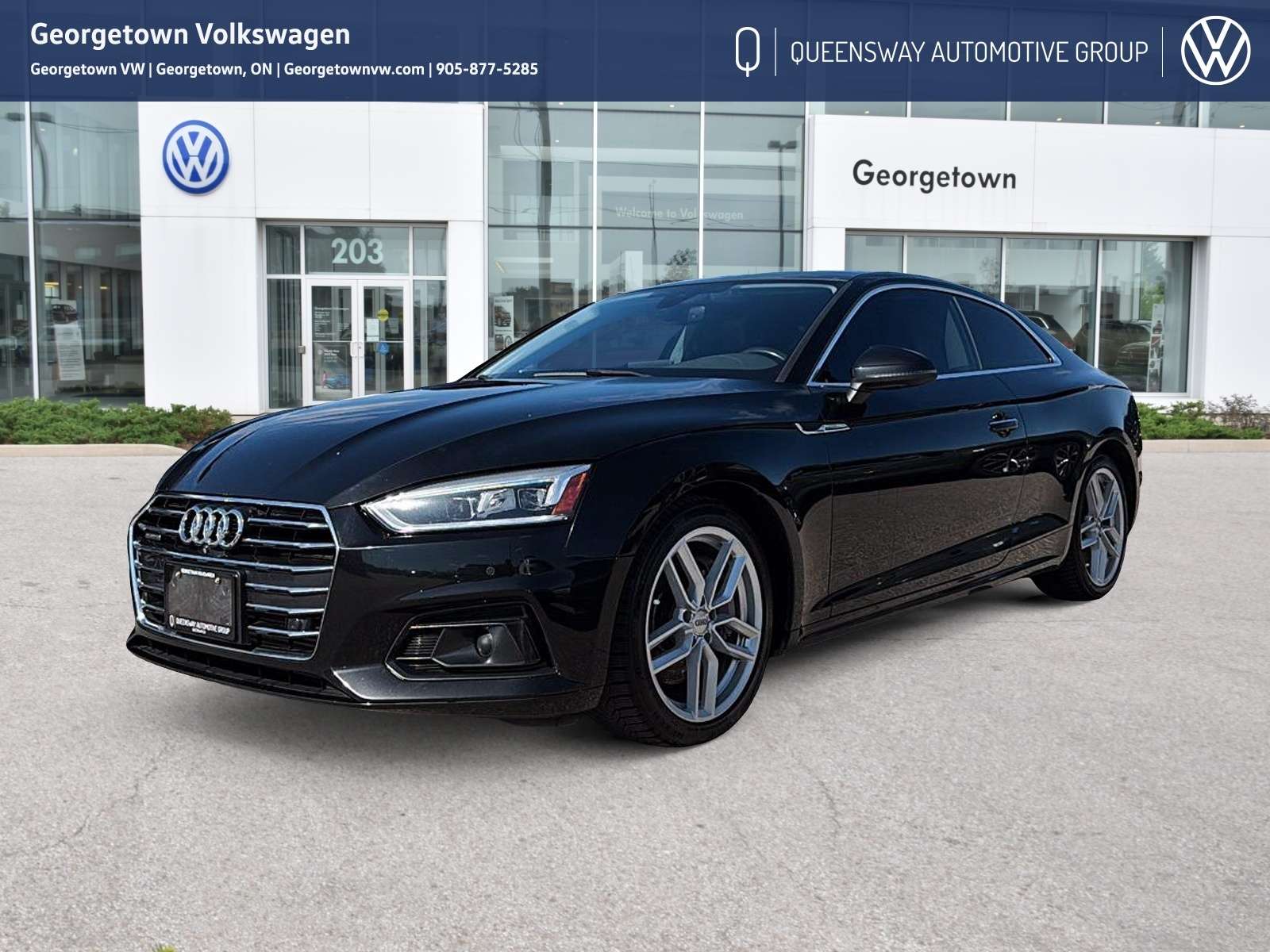 Black 2018 Audi A5 Coupe All-Wheel Drive 7-Speed Automatic