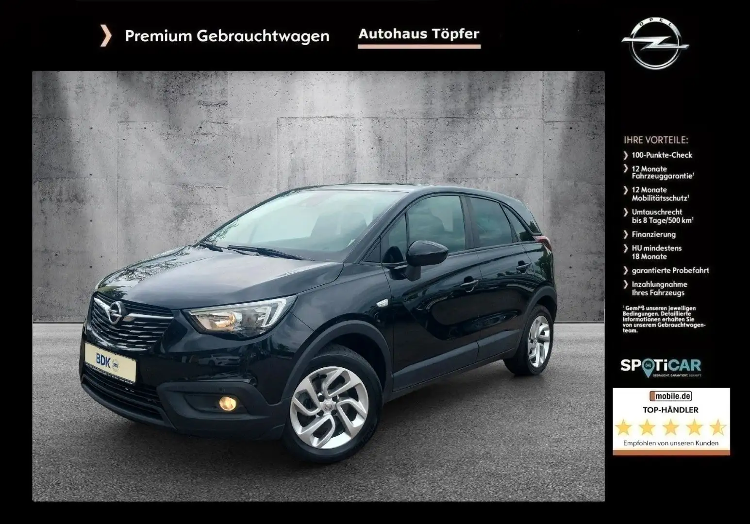 Opel Crossland X Edition aus 1-Hand/Garantie/Kamera Noir - 1