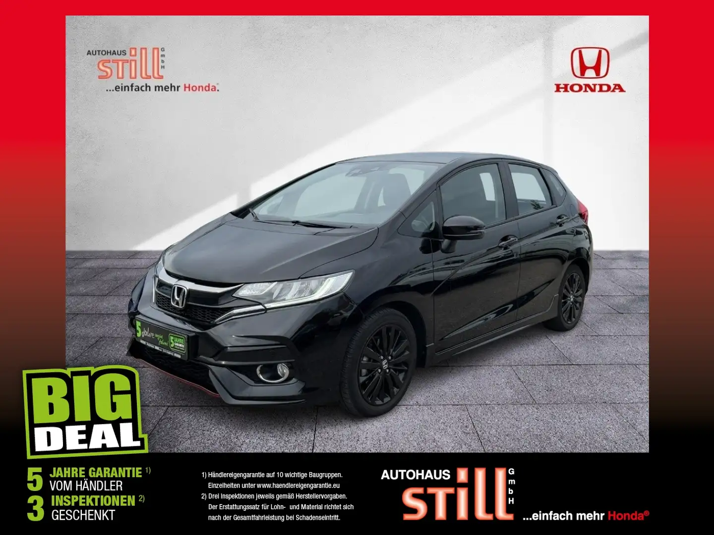 Honda Jazz 1.5 i-VTEC Dynamic LED+SHZ+LM Zwart - 1