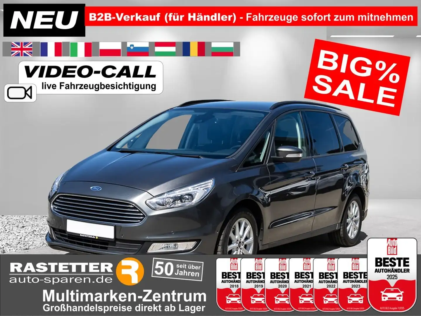 Ford Galaxy TDCi Business 7Sitze+AHK+LED+Kamera+ParkAss+SHZ+Pr Szürke - 1