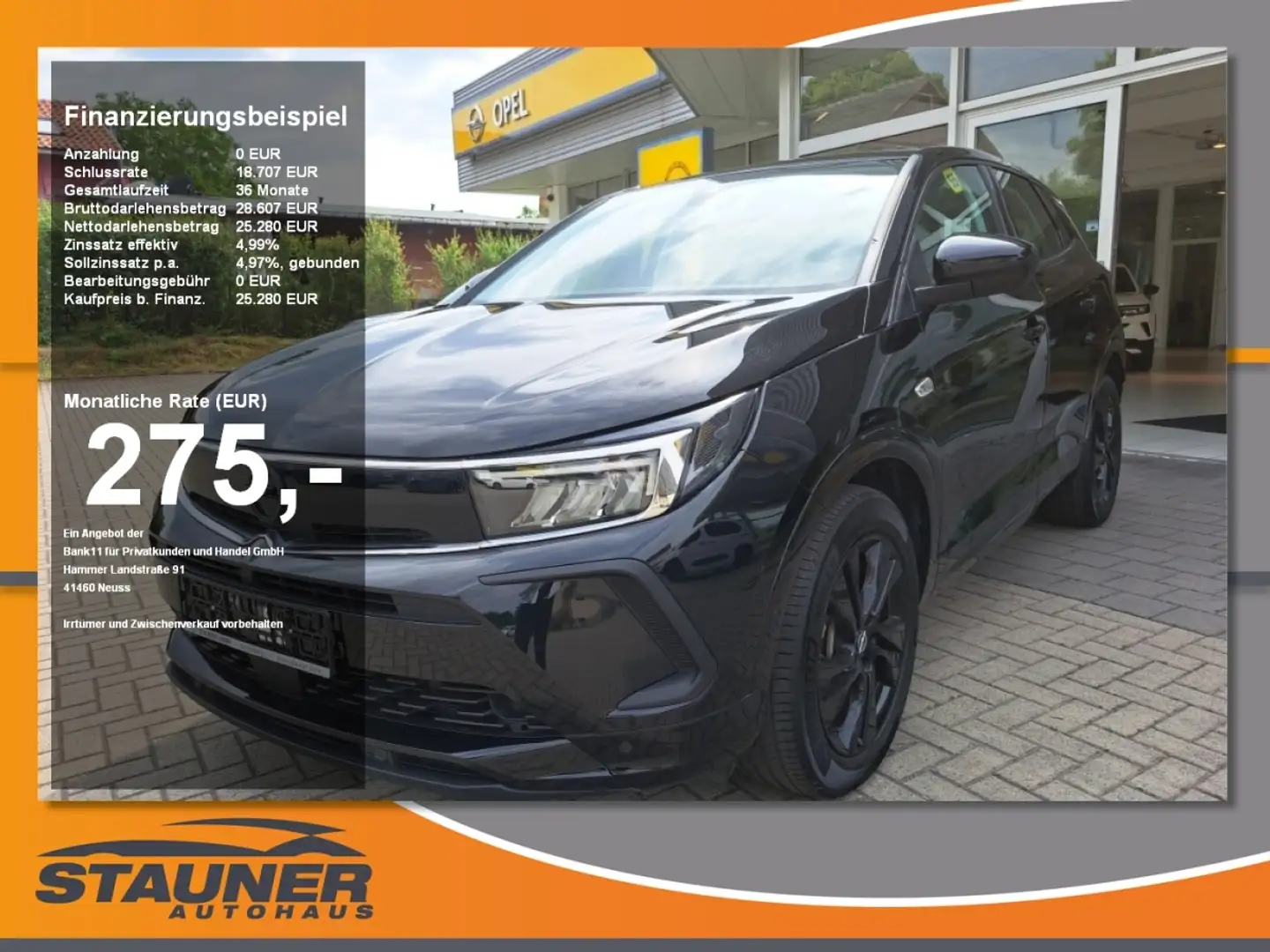 Opel Grandland 1.5 D GS Line Lenk-Sitzheizung, Navi, LED Scheinwe Schwarz - 1