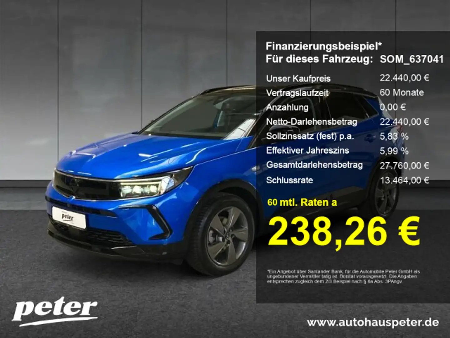 Opel Grandland Grandland 1.2 Turbo GS Line Automatik Alcantara Sitzheizung Blau - 1