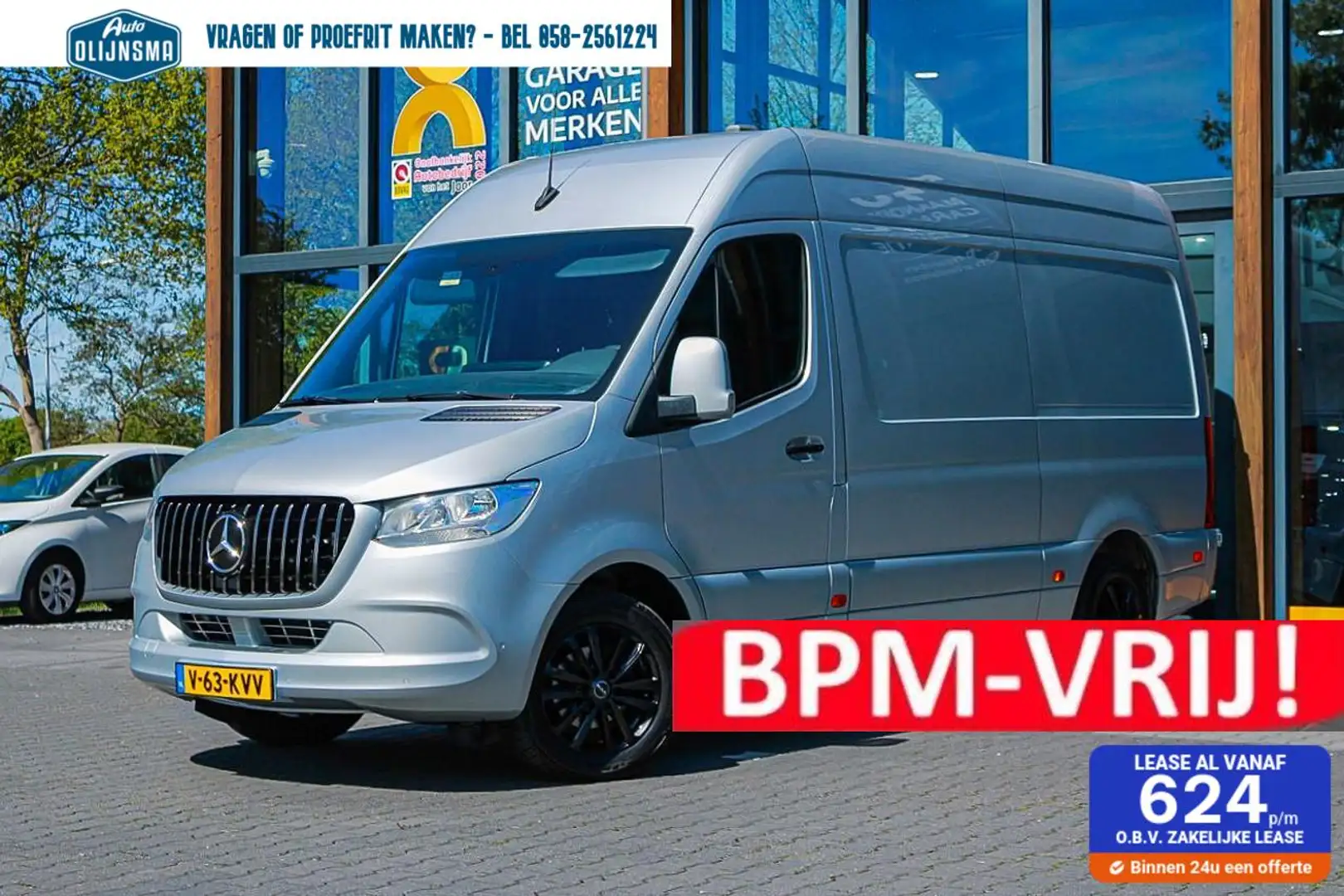 Mercedes-Benz Sprinter bestel 316 2.2 CDI L2H2 EURO VI-D|Trekhaak|Navi|Cl Zilver - 1