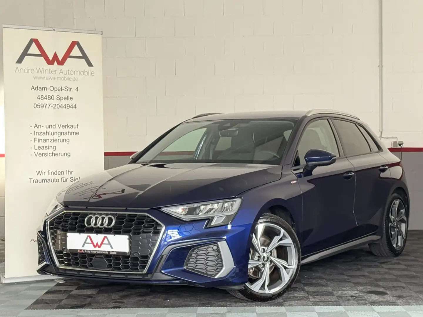 Audi A3 30 TFSI S line Sportback ACC AHK LED +WR Blau - 2