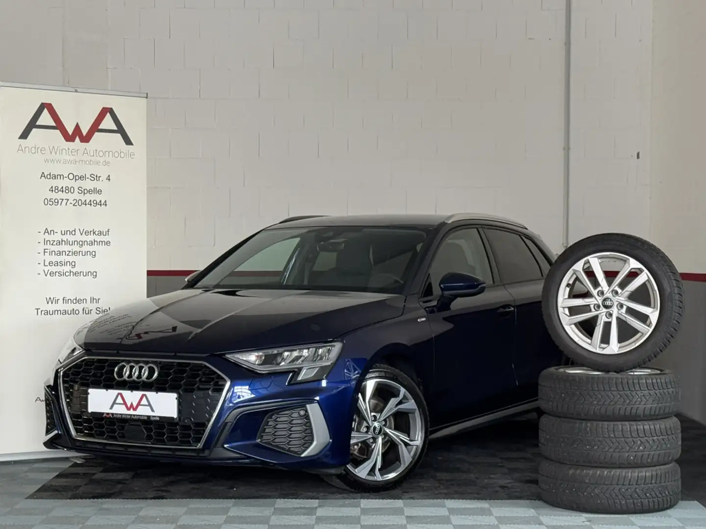 Audi A3 30 TFSI S line Sportback ACC AHK LED +WR Blau - 1