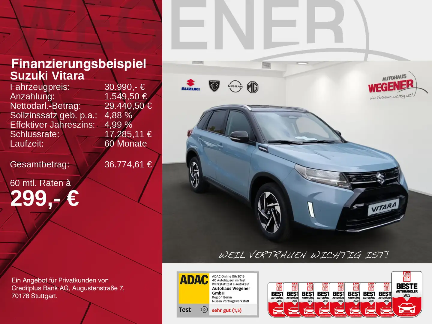 Suzuki Vitara VITARA 1.5 COMFORT+ ALLGRIP AGS Blau - 2