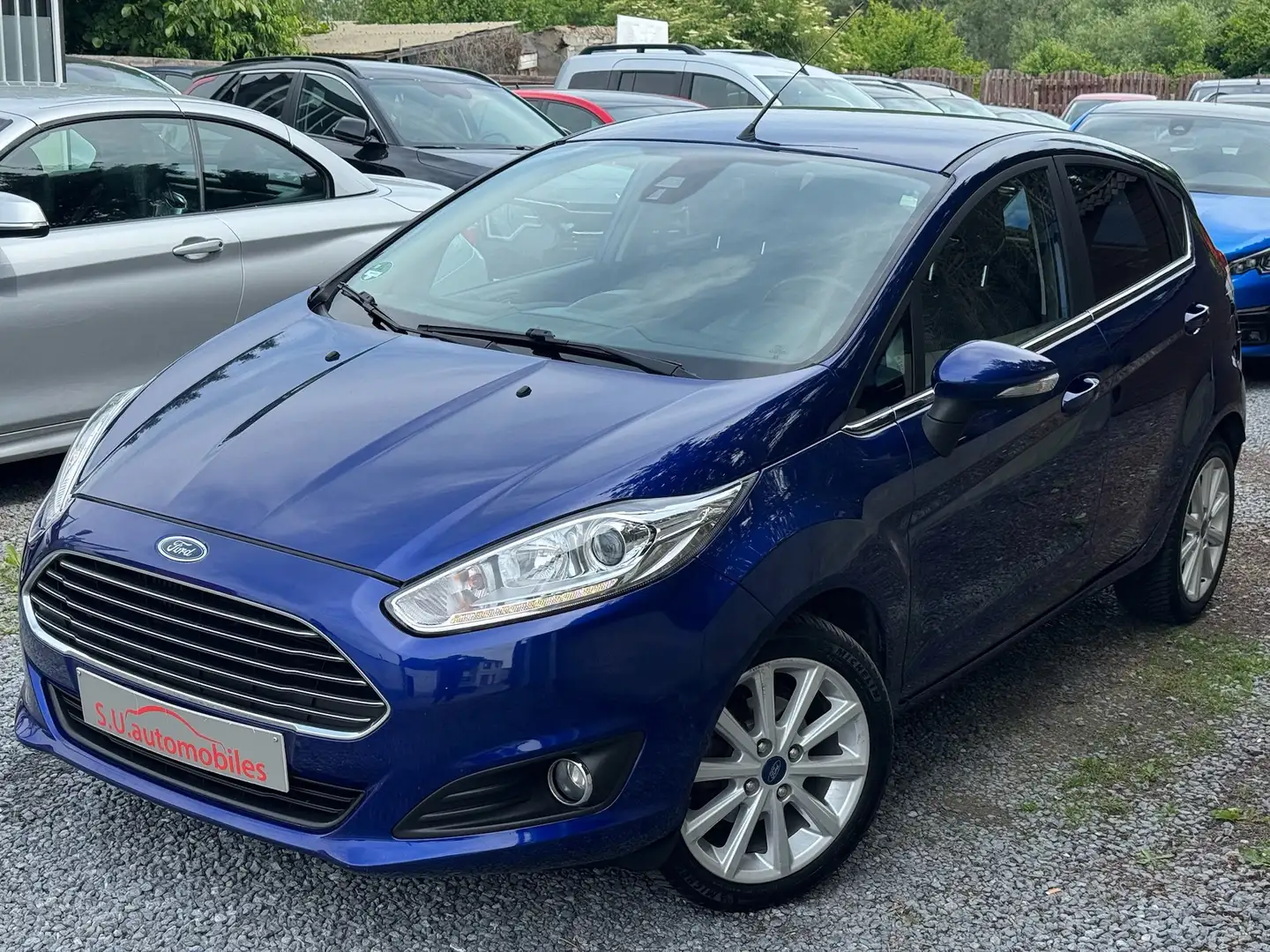 Ford Fiesta 1.0i Titanium Navi/Jantes/Clim Dig/Pdc/Gar12M Bleu - 1