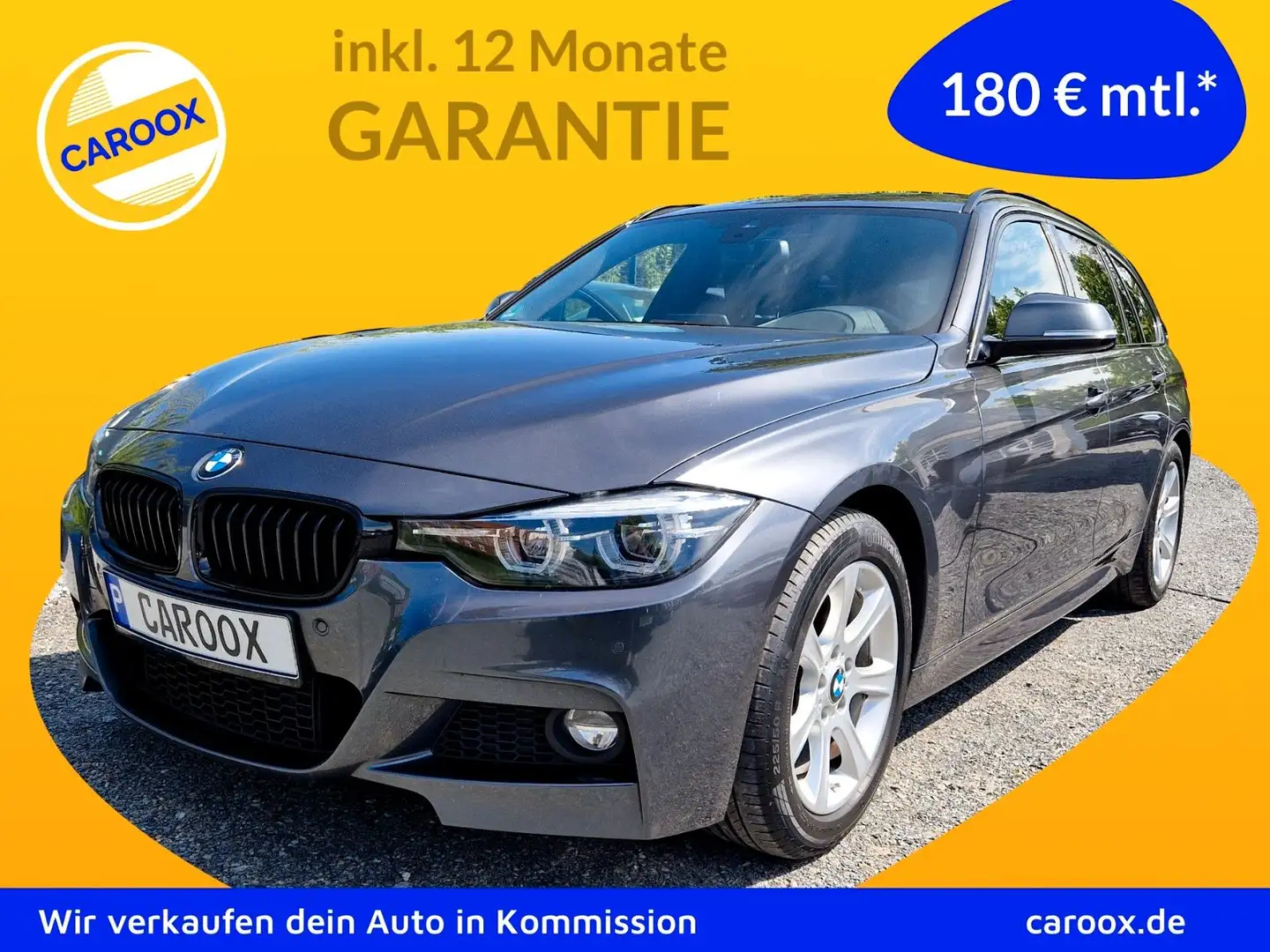 BMW 320 d Touring M-Sport AT LEDER HUD LED 1.HAND Gris - 1