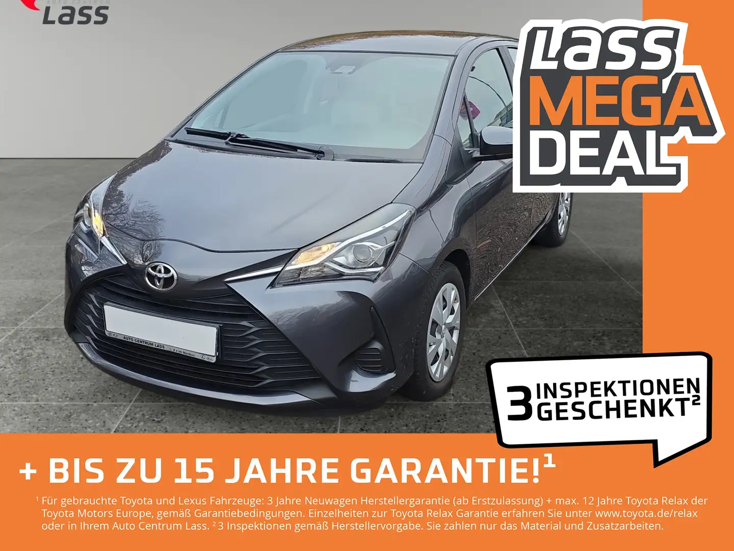 Toyota Yaris 1.0 Comfort Kamera, Freisprech. Sitzheizung Gris - 1