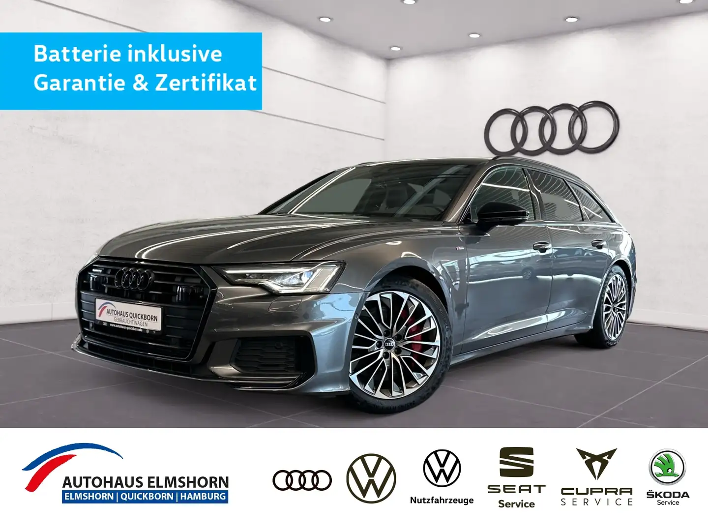 Audi A6 Avant S line 55 TFSIe quattro AHK MATRIX B&O TOUR Gris - 1