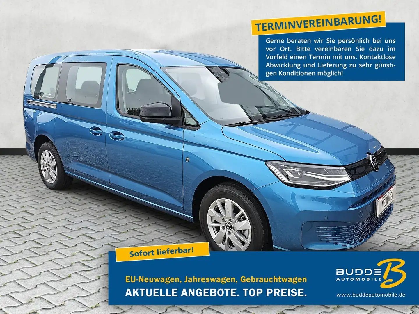 Volkswagen Caddy 2.0 TDI DSG 7-Si Kamera Keyless Start Blau - 1