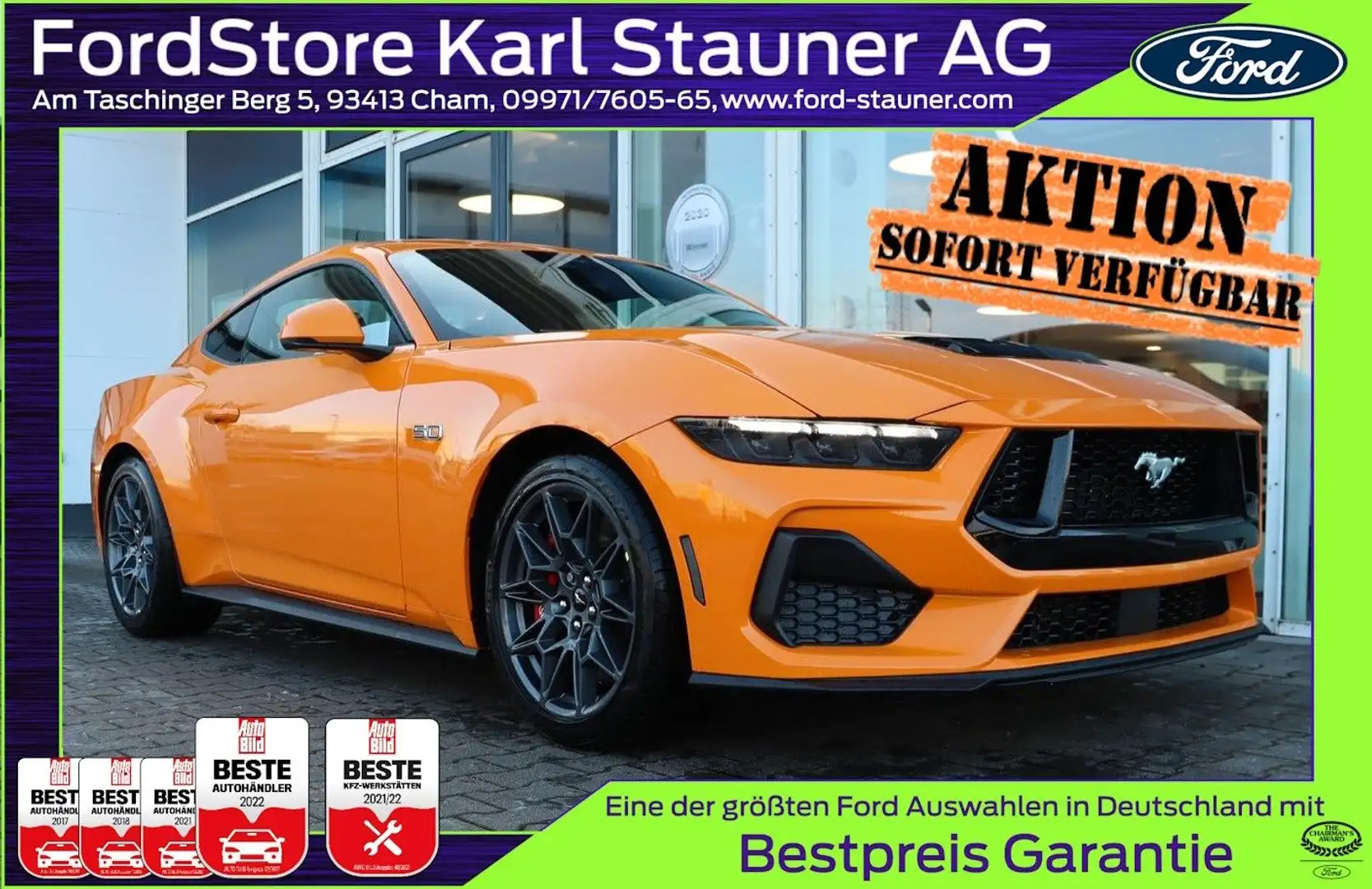 Ford Mustang Fastback 5.0 MagneRide 4,99%FIN* Orange - 1