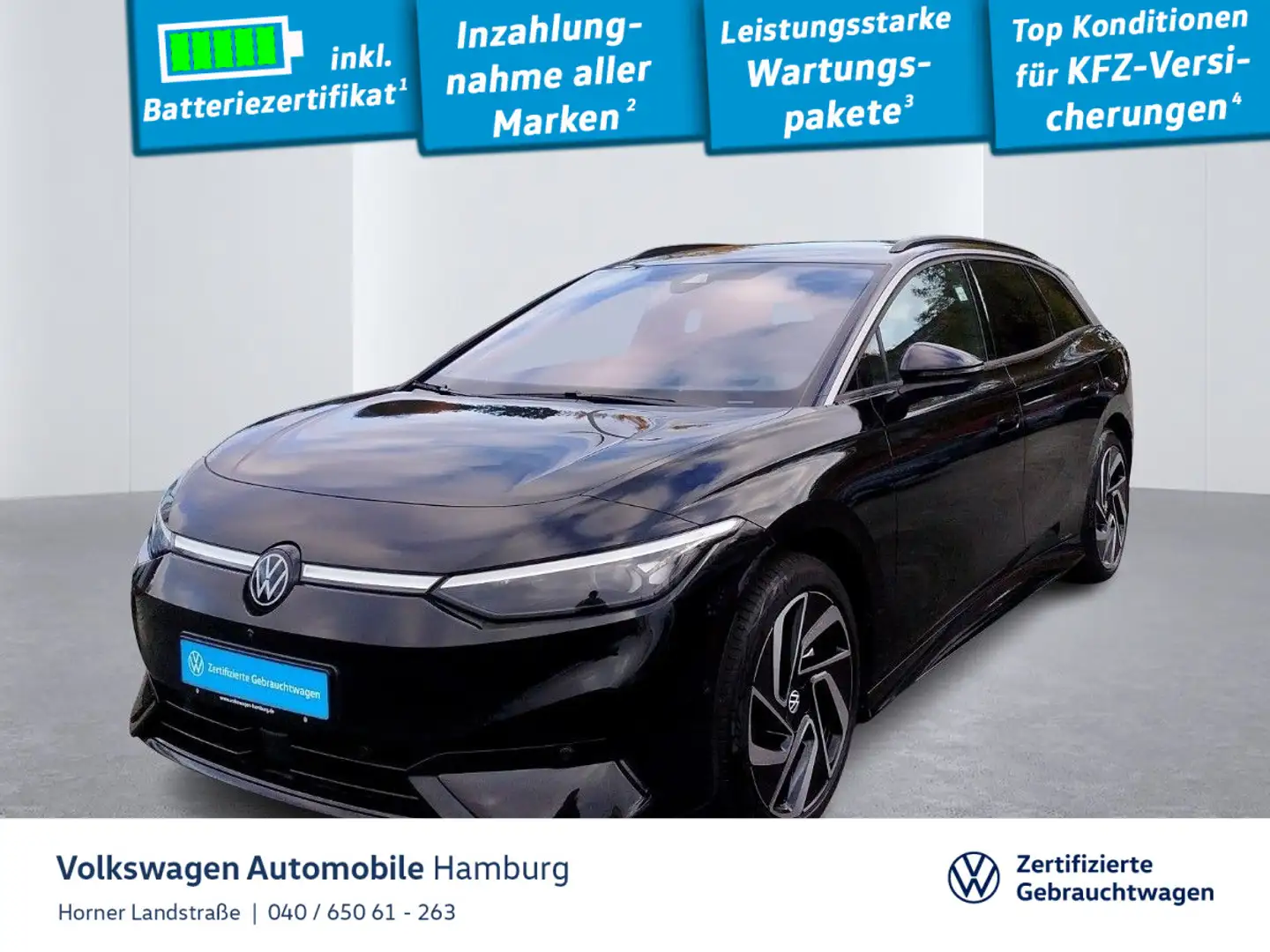 Volkswagen ID.7 Tourer Pro AHK Navi Sitzheizung CarPlay AHK Schwarz - 1