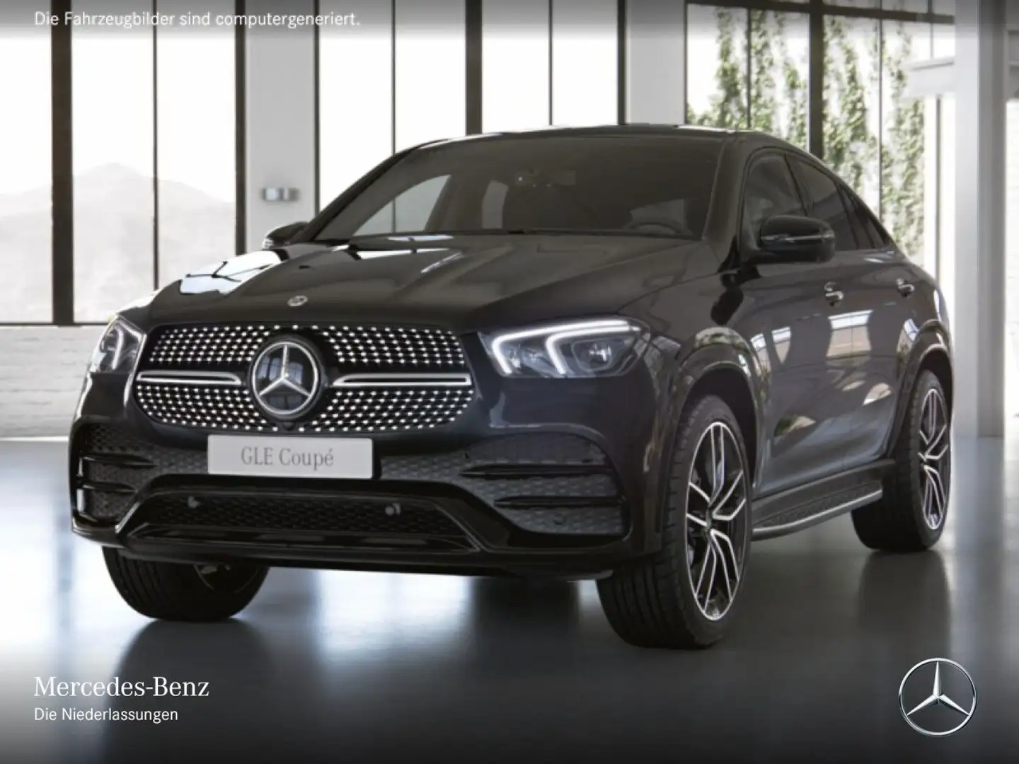 Mercedes-Benz GLE 350 e Coupé 4M AMG+EXCLUSIVE+NIGHT+PANO+360 Schwarz - 2