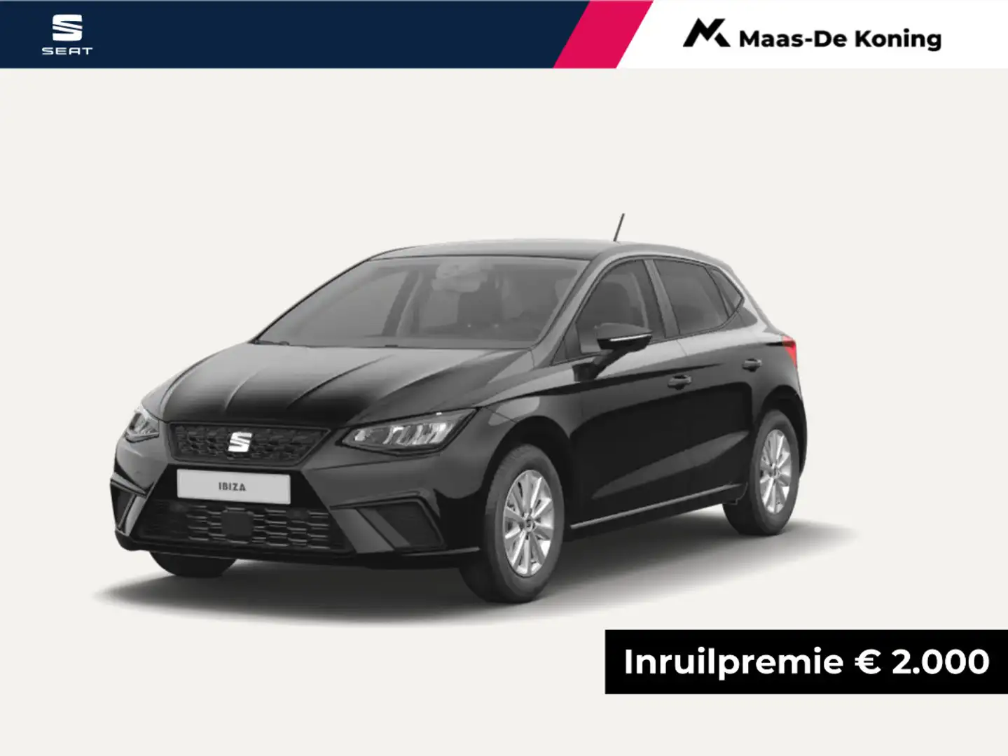 SEAT Ibiza Style Business Connect 1.0 85 kW / 115 pk EcoTSI H Schwarz - 1