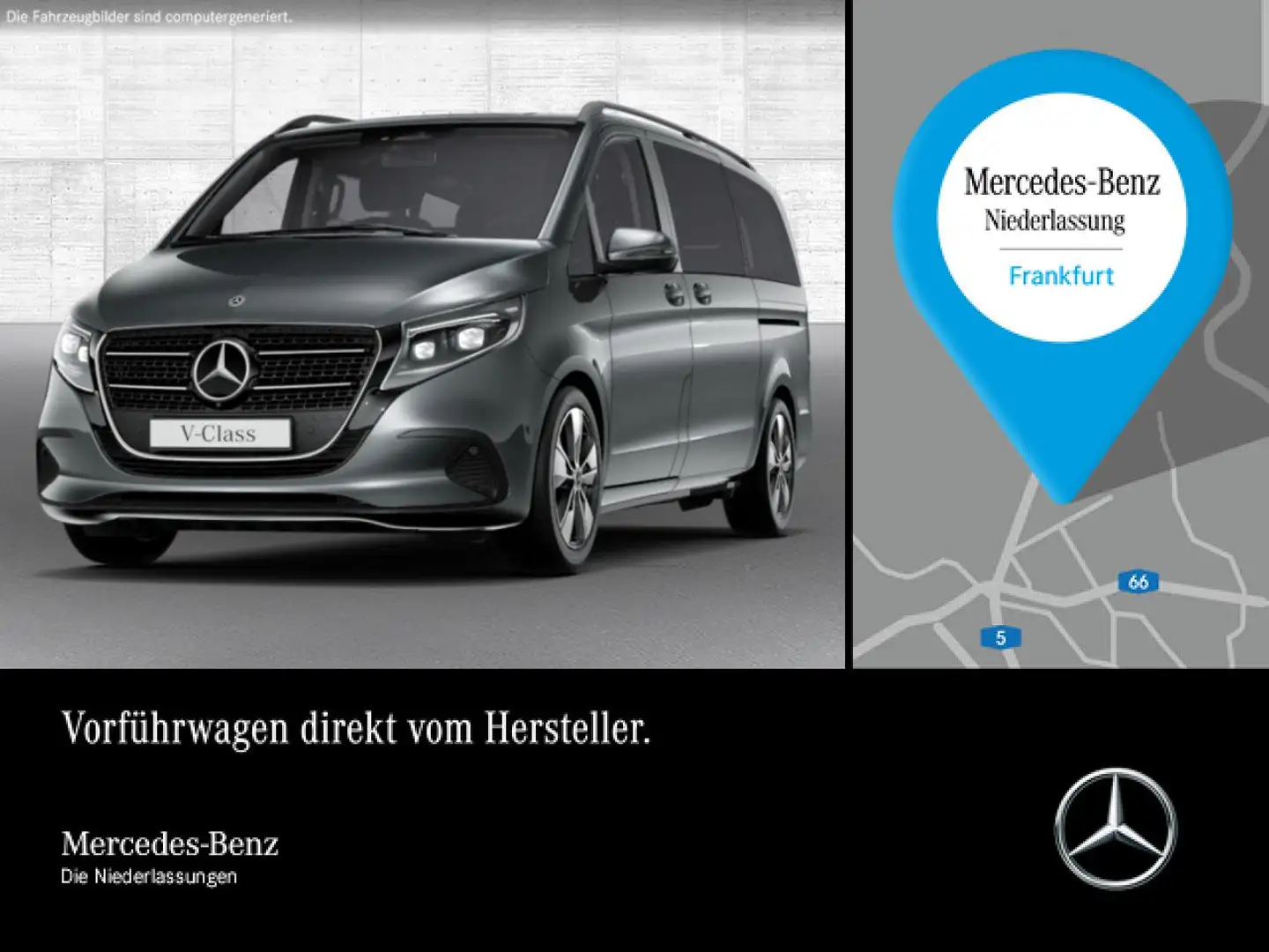 Mercedes-Benz V 250 d Lang STYLE+9G+Navi+DIS+e.Türen+Klima Grau - 1