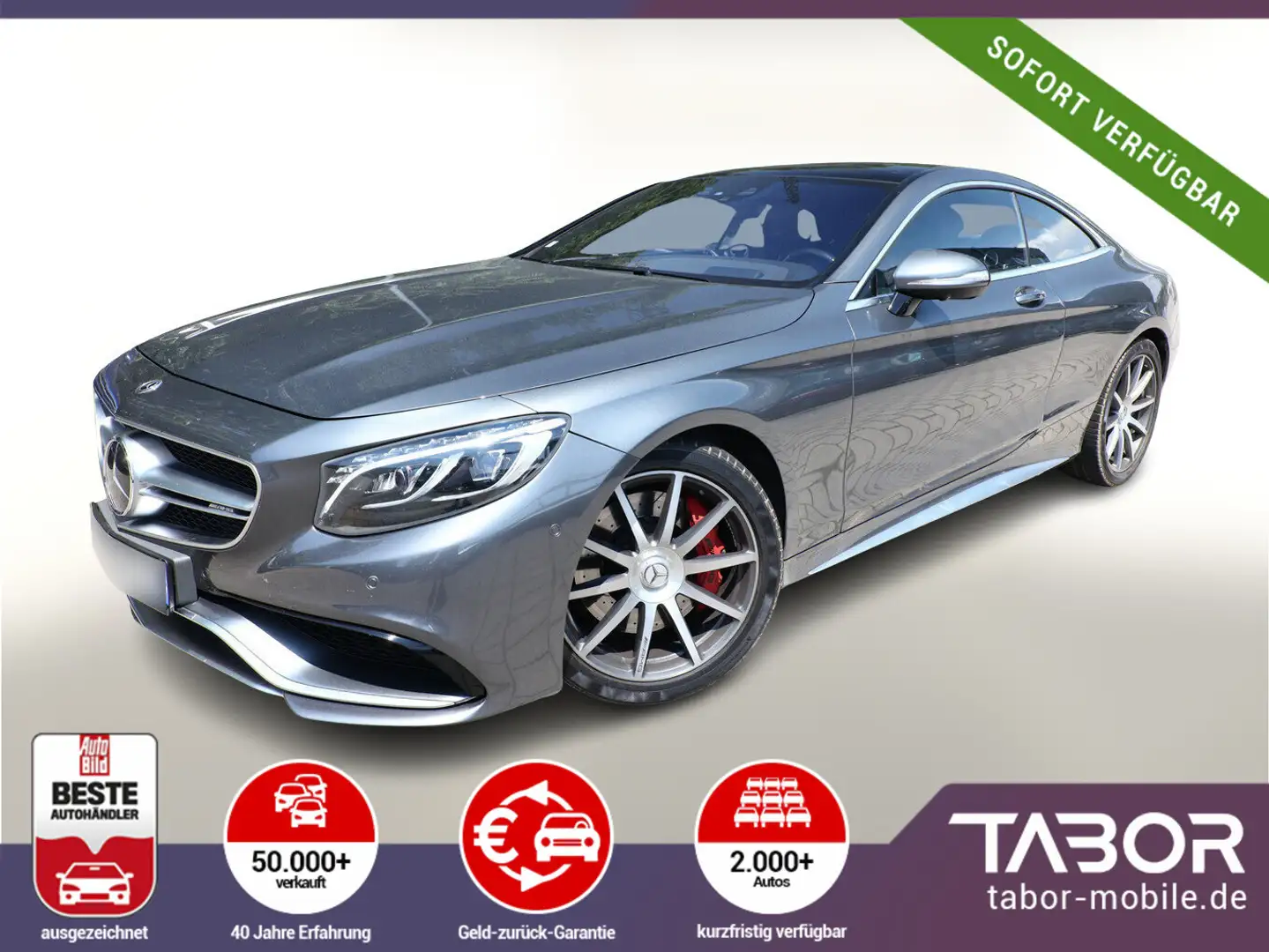 Mercedes-Benz S 63 AMG S 63 AMG Coupe Burmester HUD Kam360° KeyLess 20Z Gris - 1