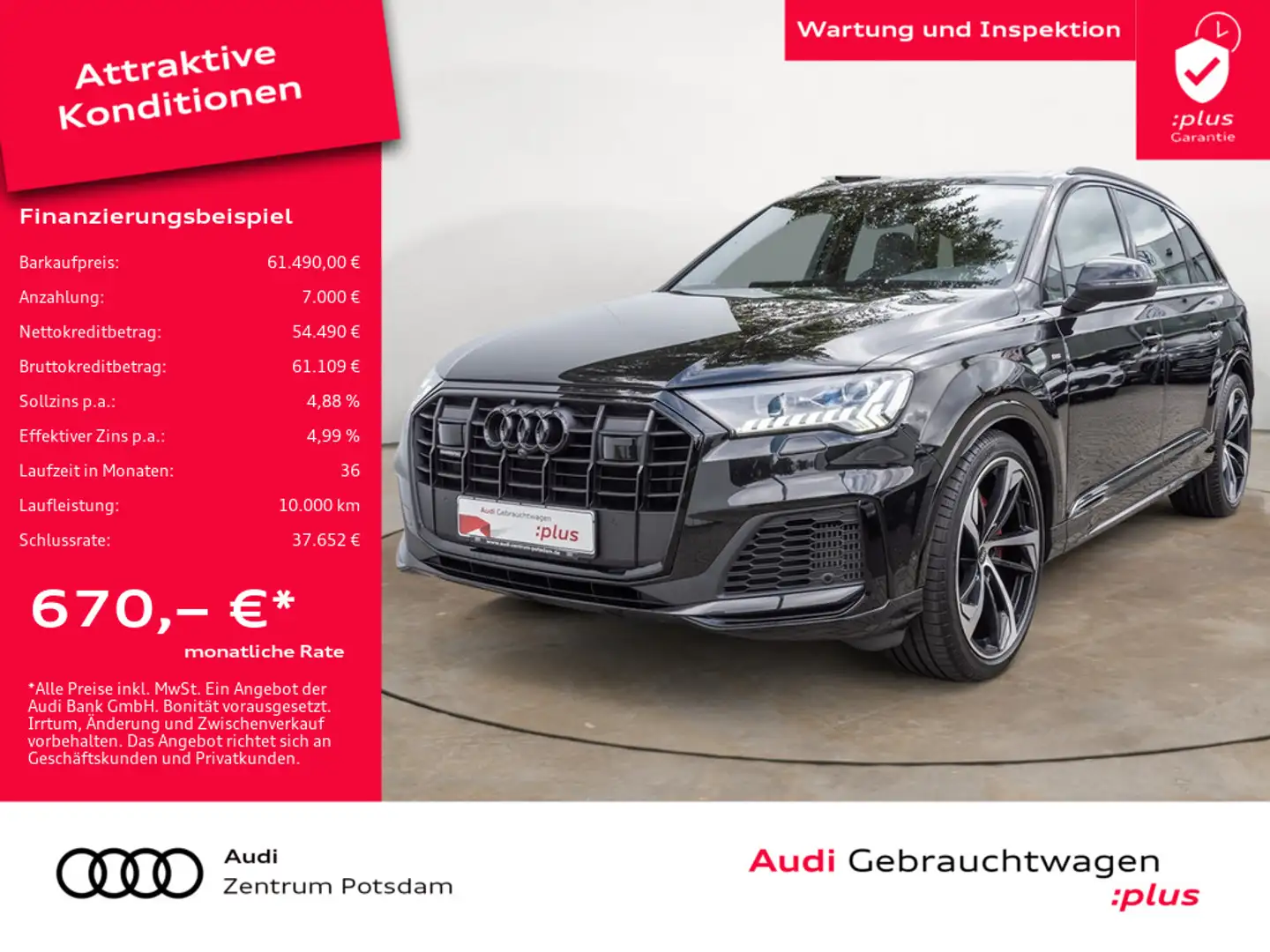 Audi Q7 55TFSI quattro COMPETITON PLUS LASER NAVI Negro - 1
