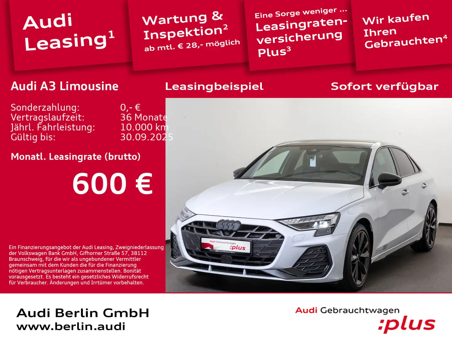 Audi A3 S line 35 TFSI S tronic Weiß - 1