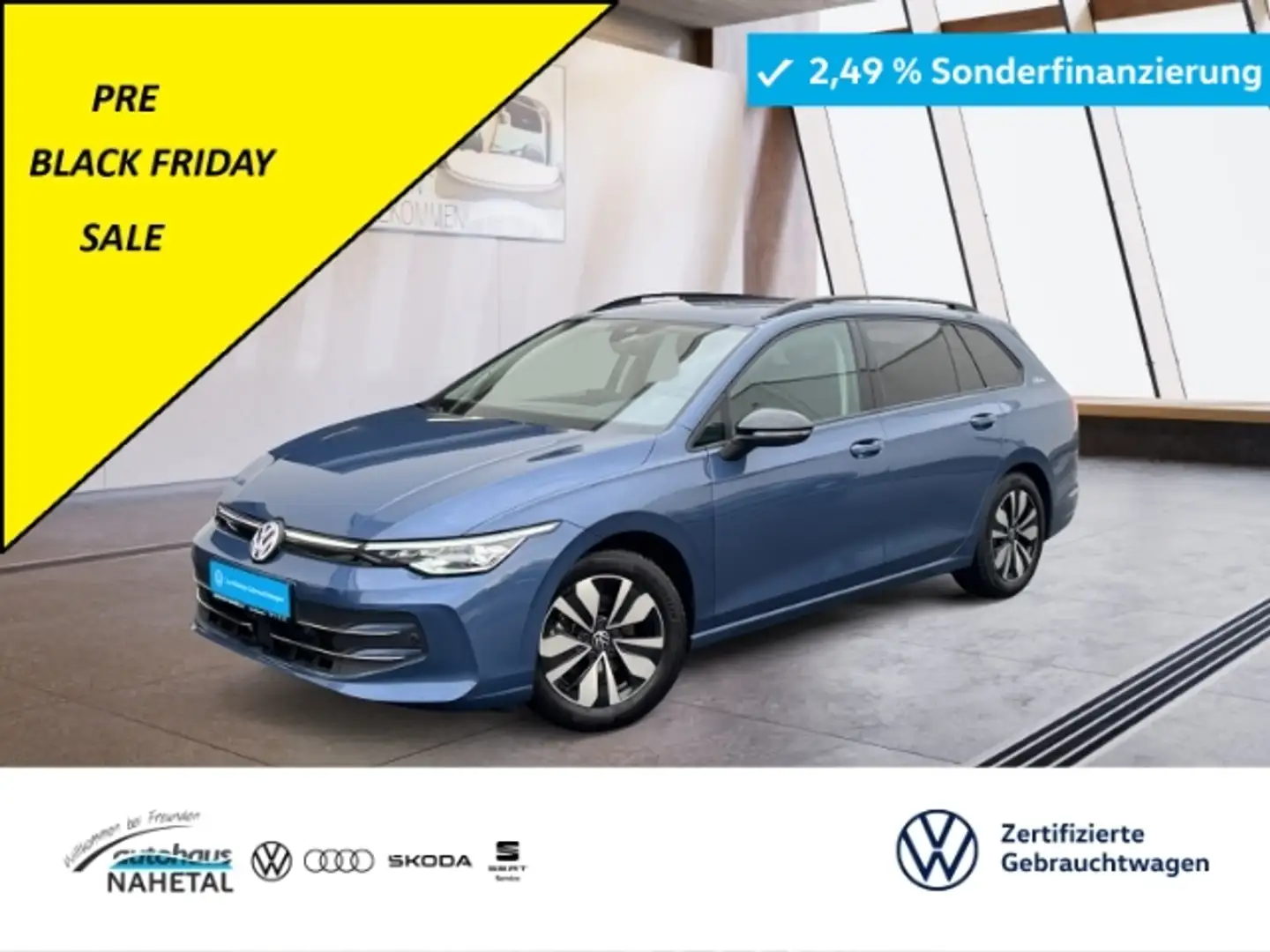 Volkswagen Golf Variant 1.5eTSI DSG Goal LED+ NAVI AHK ACC 3Z-KLIMA TRAVEL Blau - 1