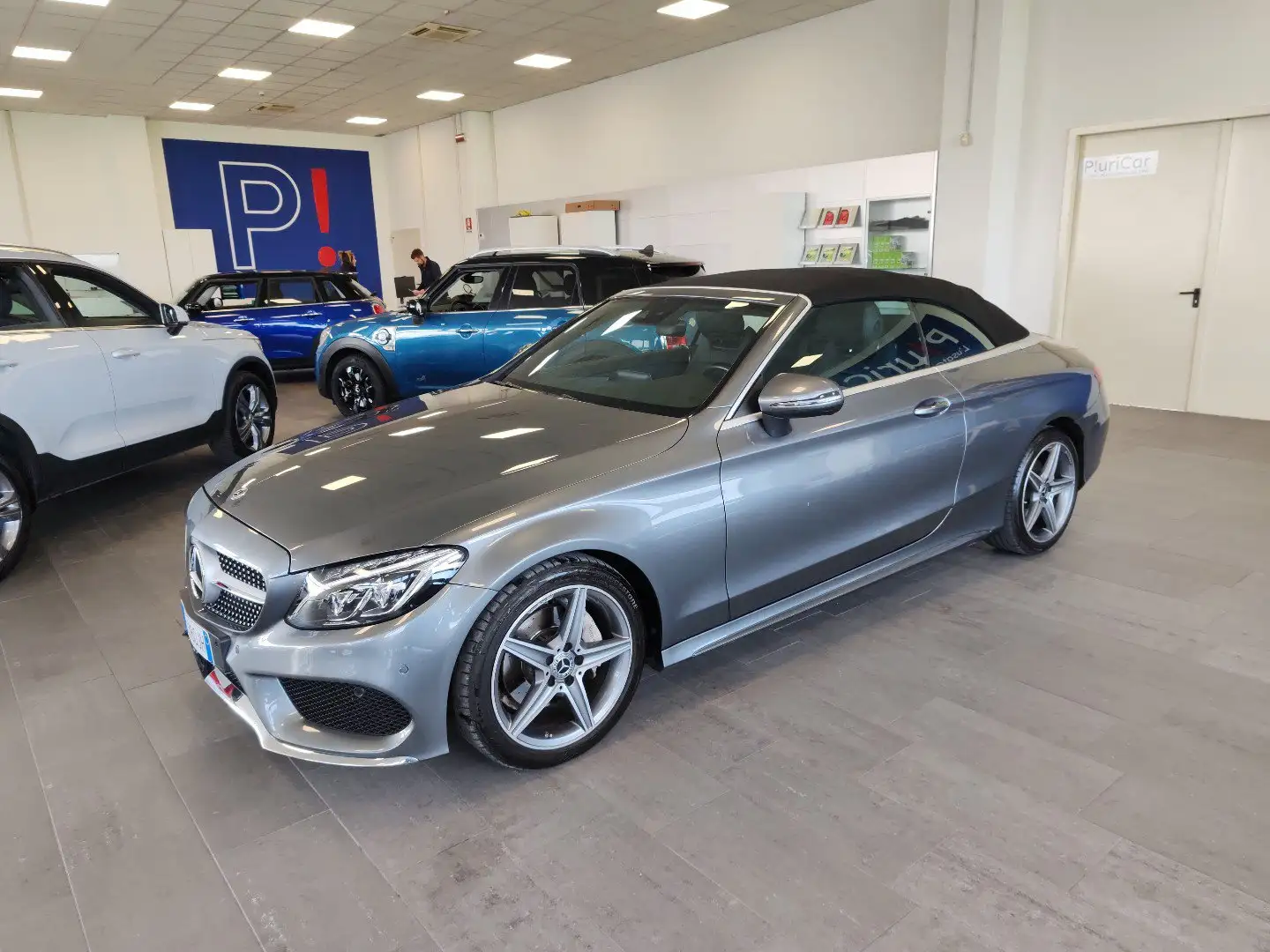 Mercedes-Benz C 200 Cabrio Premium Plus Auto Navi Pelle+Alcantara Grigio - 1