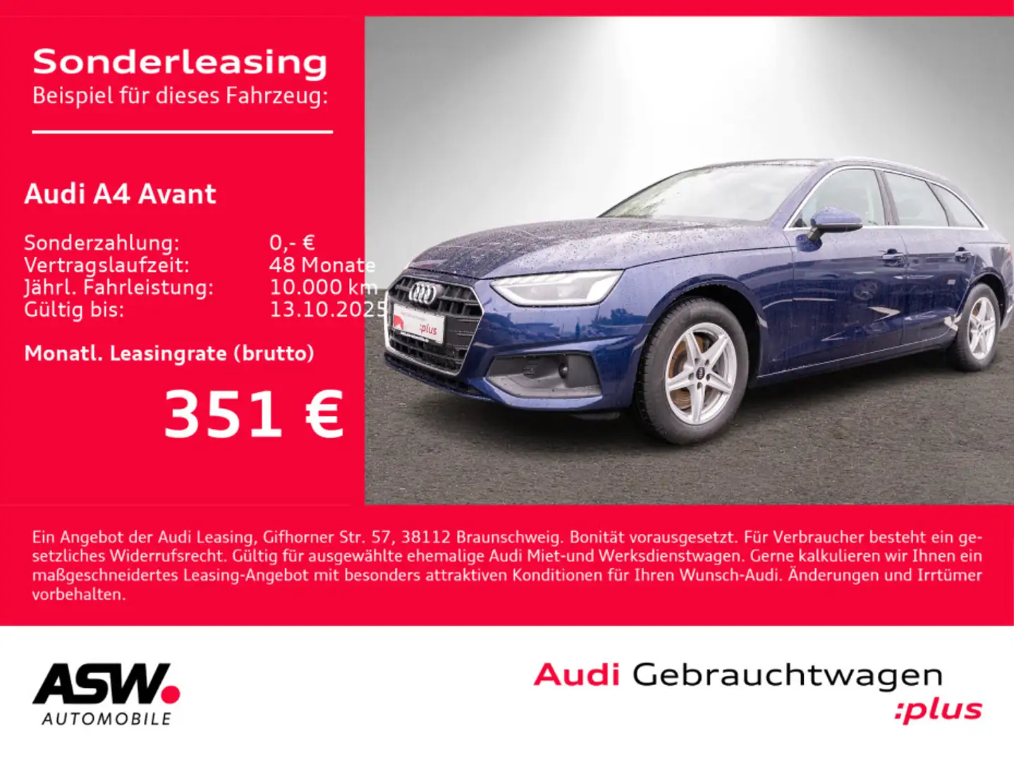 Audi A4 35TDI Stronic Navi LED StandHz PDC GRA Blau - 1