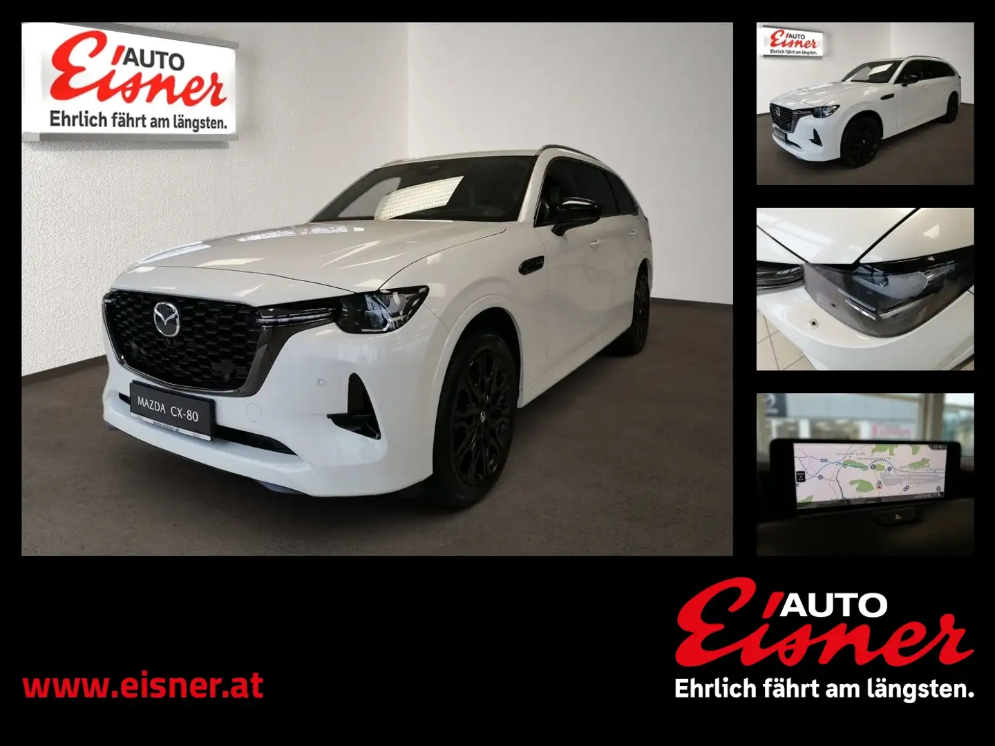 Mazda CX-80 2.5L PHEV HOMURA PLUS Inkl. AHK Weiß - 1