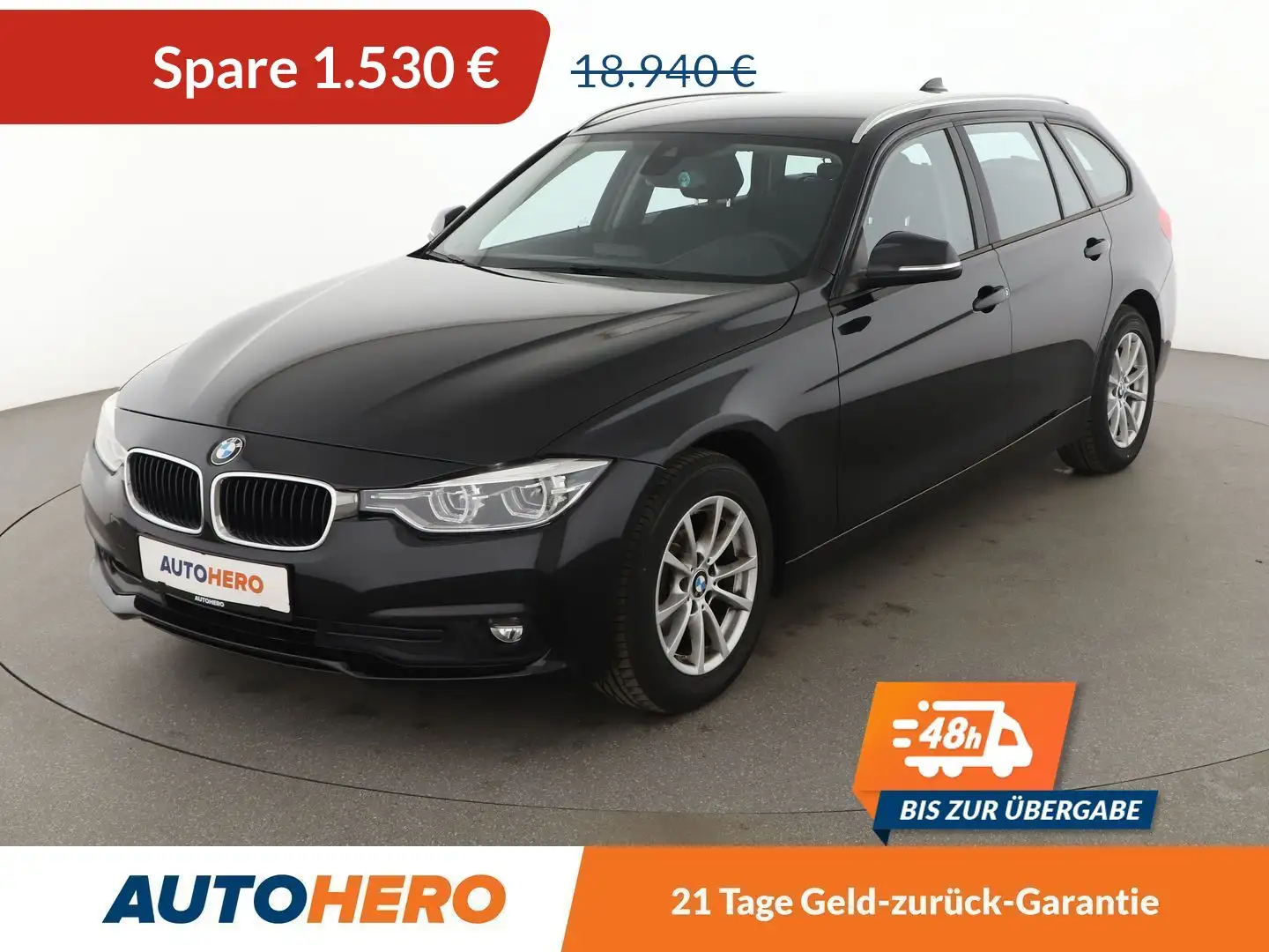 BMW 318 318d Advantage *NAVI*LED*TEMPO*PDC*SHZ* Schwarz - 1