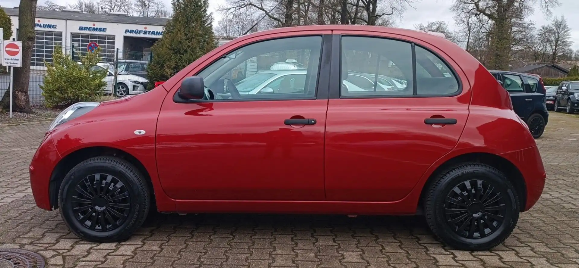 Nissan Micra Visia 1.2i LPG BENZIN 4 Türig Klima USB Rood - 2