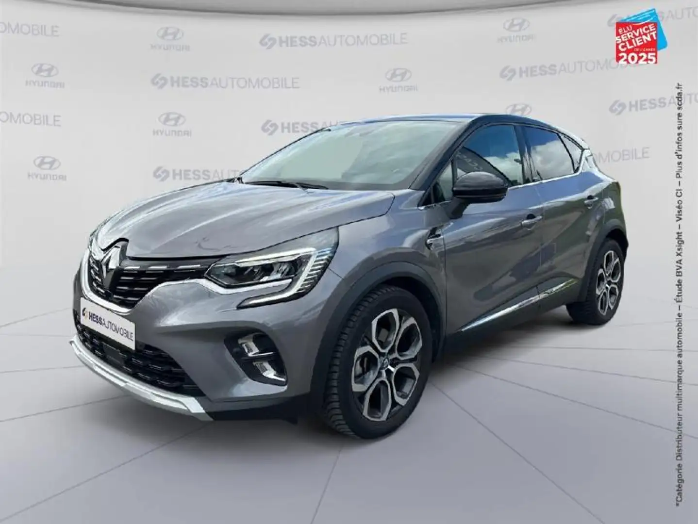 Renault Captur 1.6 E-Tech hybride rechargeable 160ch Intens -21 GPS Camera Gris - 1