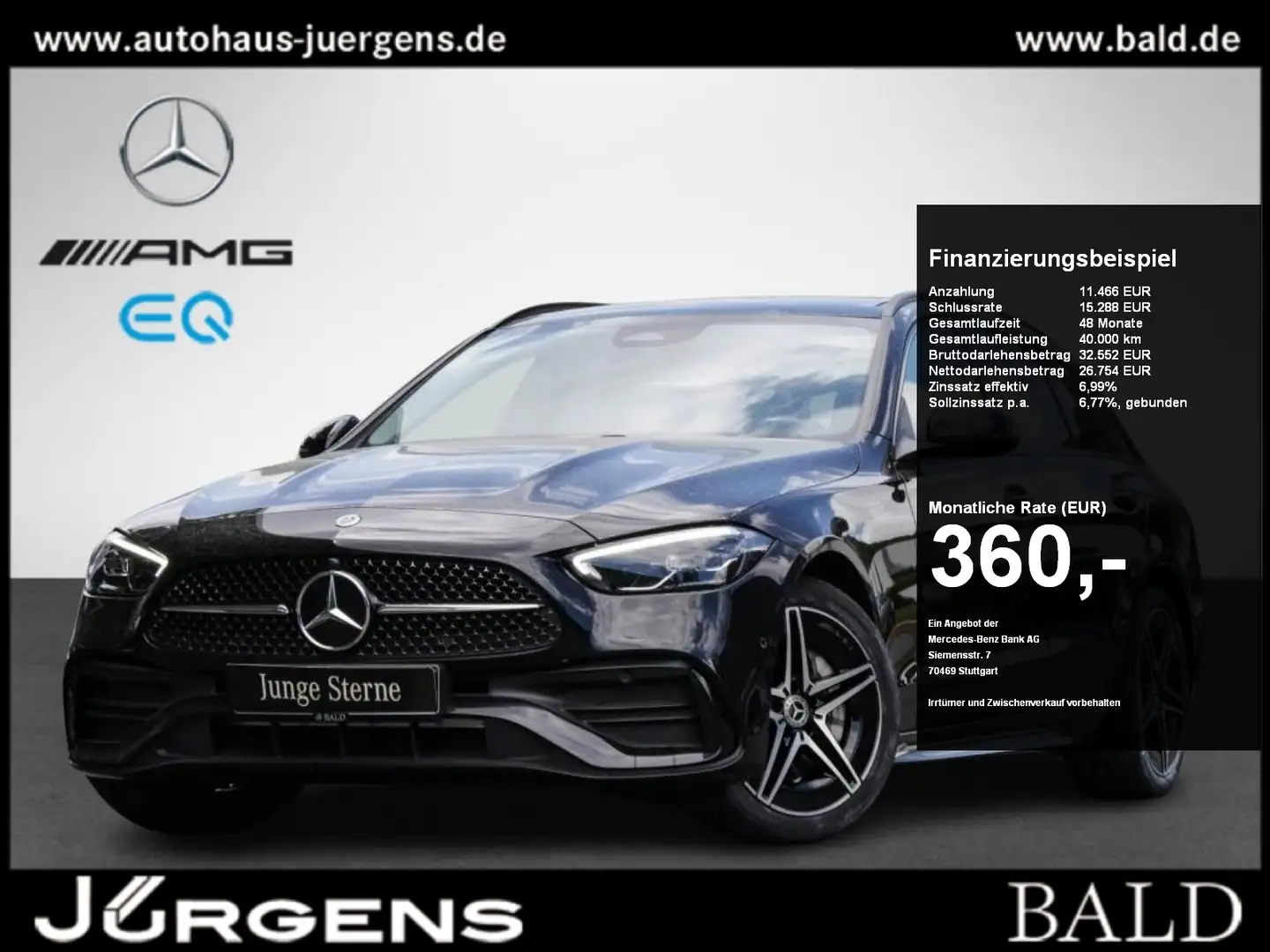Mercedes-Benz C 300 T AMG/Wide/LED/Pano/Totw/Easy-P/Night/18" Zwart - 1