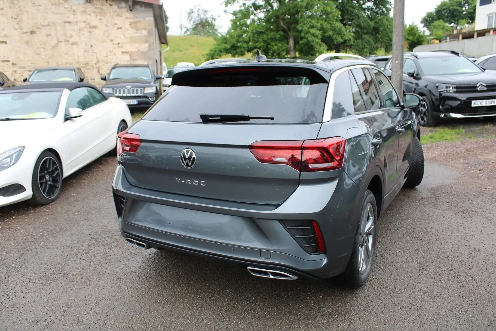 Volkswagen T-Roc 2L TDI 150 CV R-LINE GPS 3D CAMÉRA FULL LED ATTELA Gris - 2