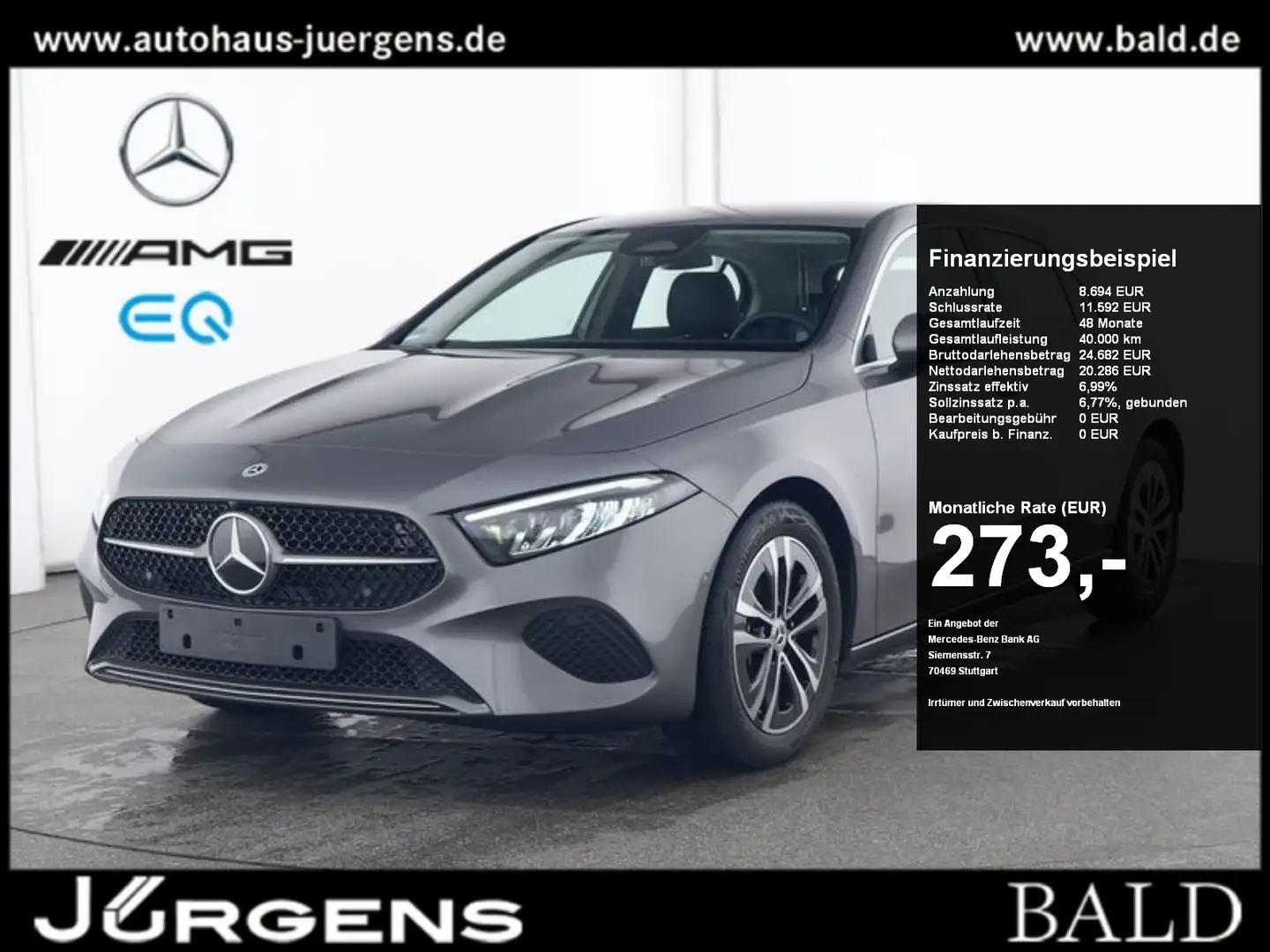 Mercedes-Benz A 200 Progressive/LED/Kamera/Winter/Ambiente/17" Grau - 1