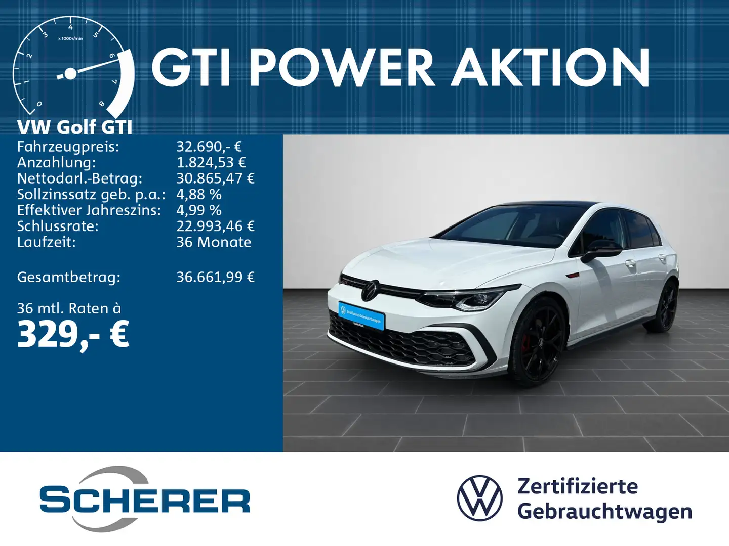 Volkswagen Golf GTI Golf VIII GTI 2.0 TSI ACC CARPLAY HARMAN KAMERA Weiß - 1