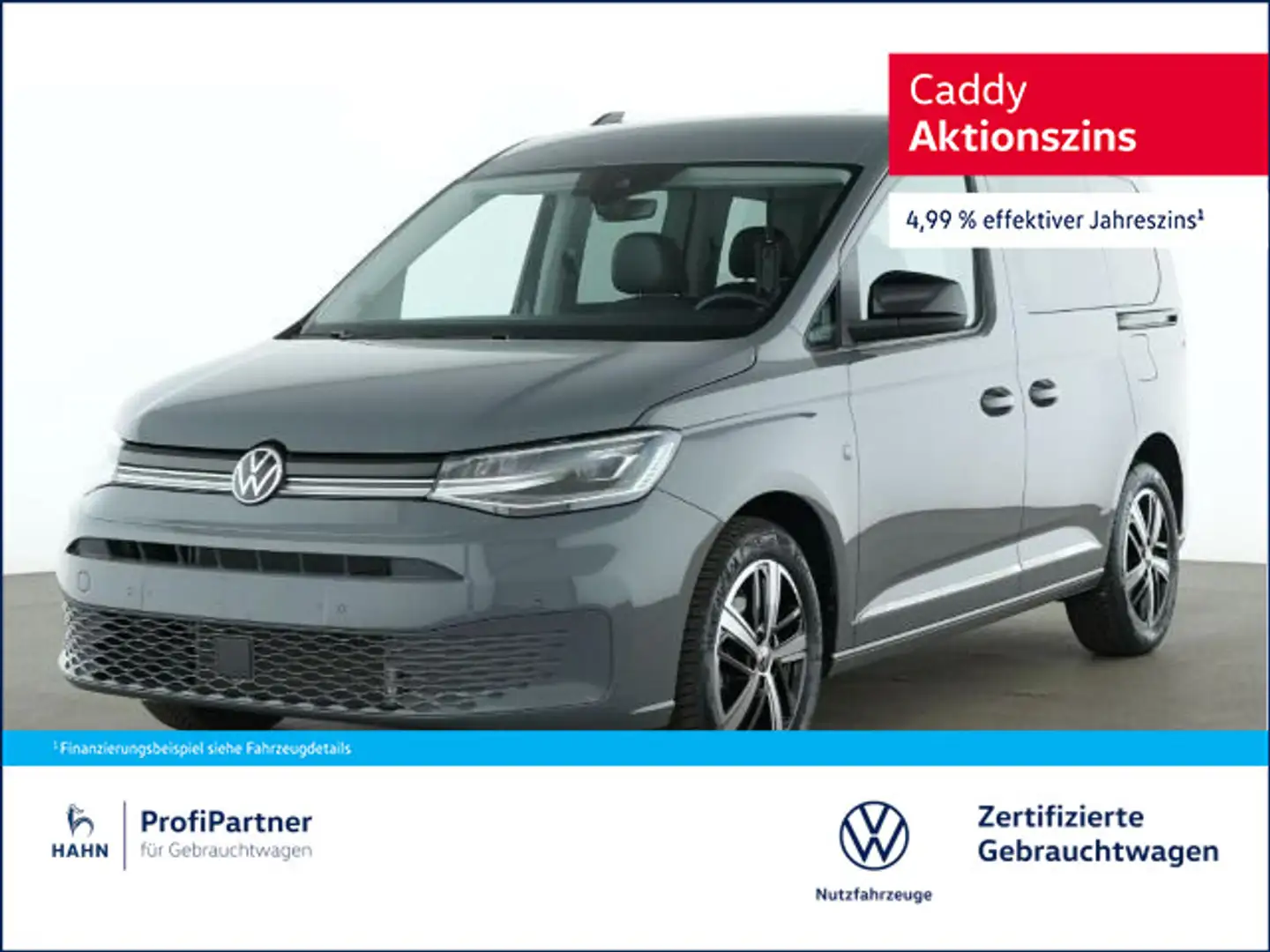 Volkswagen Caddy Style 2.0TDI 90KW DSG AHK NAVI Grijs - 1
