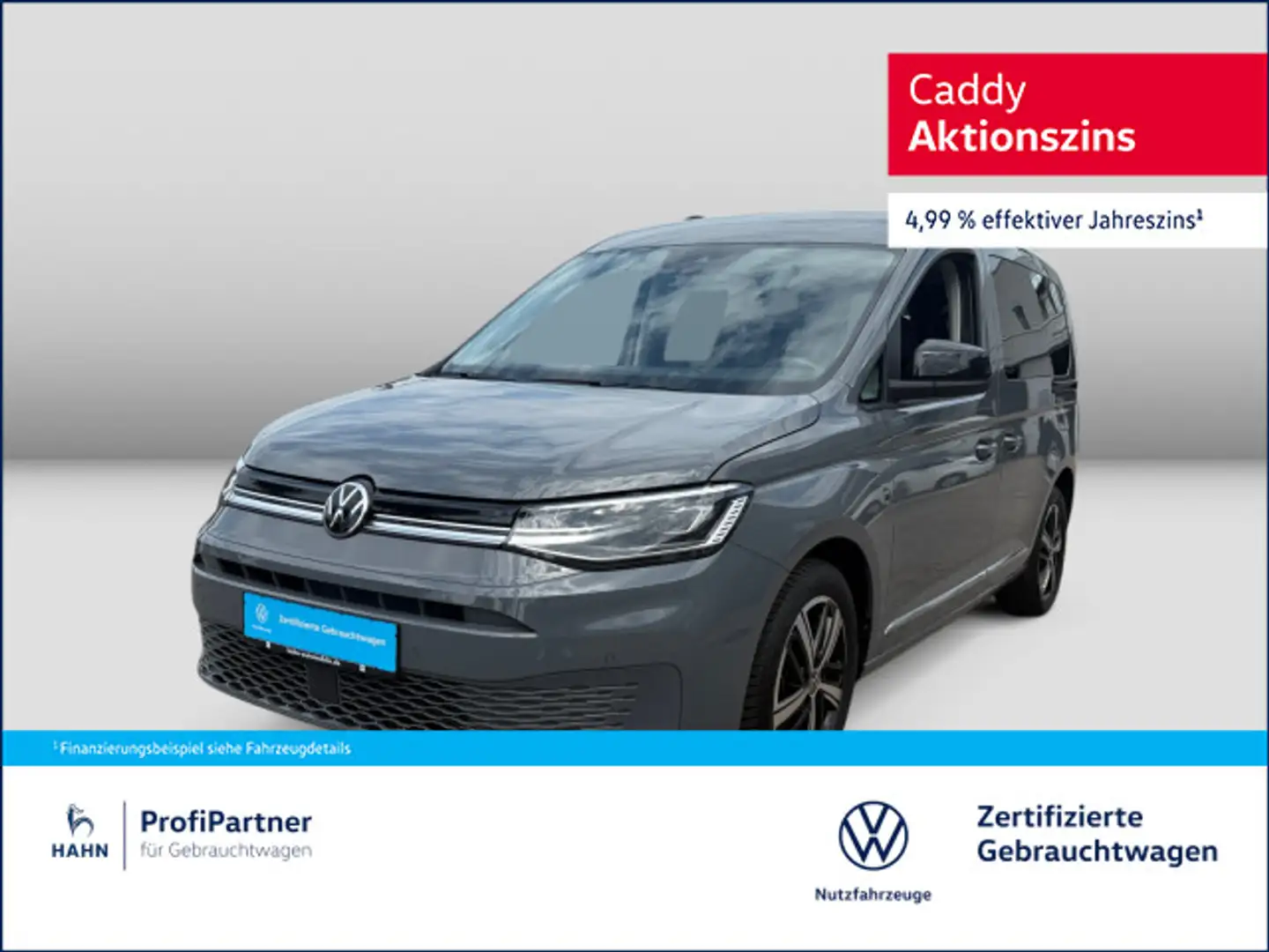 Volkswagen Caddy Style 2.0TDI 90KW DSG AHK NAVI FLÜGELTÜREN Grau - 1
