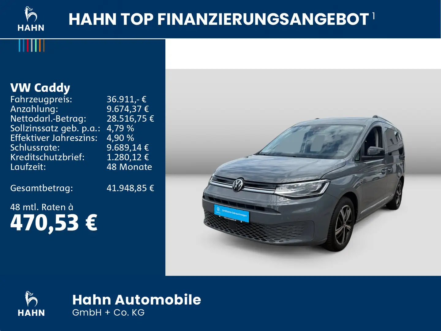 Volkswagen Caddy Style 2.0TDI 90KW DSG AHK NAVI Grau - 2