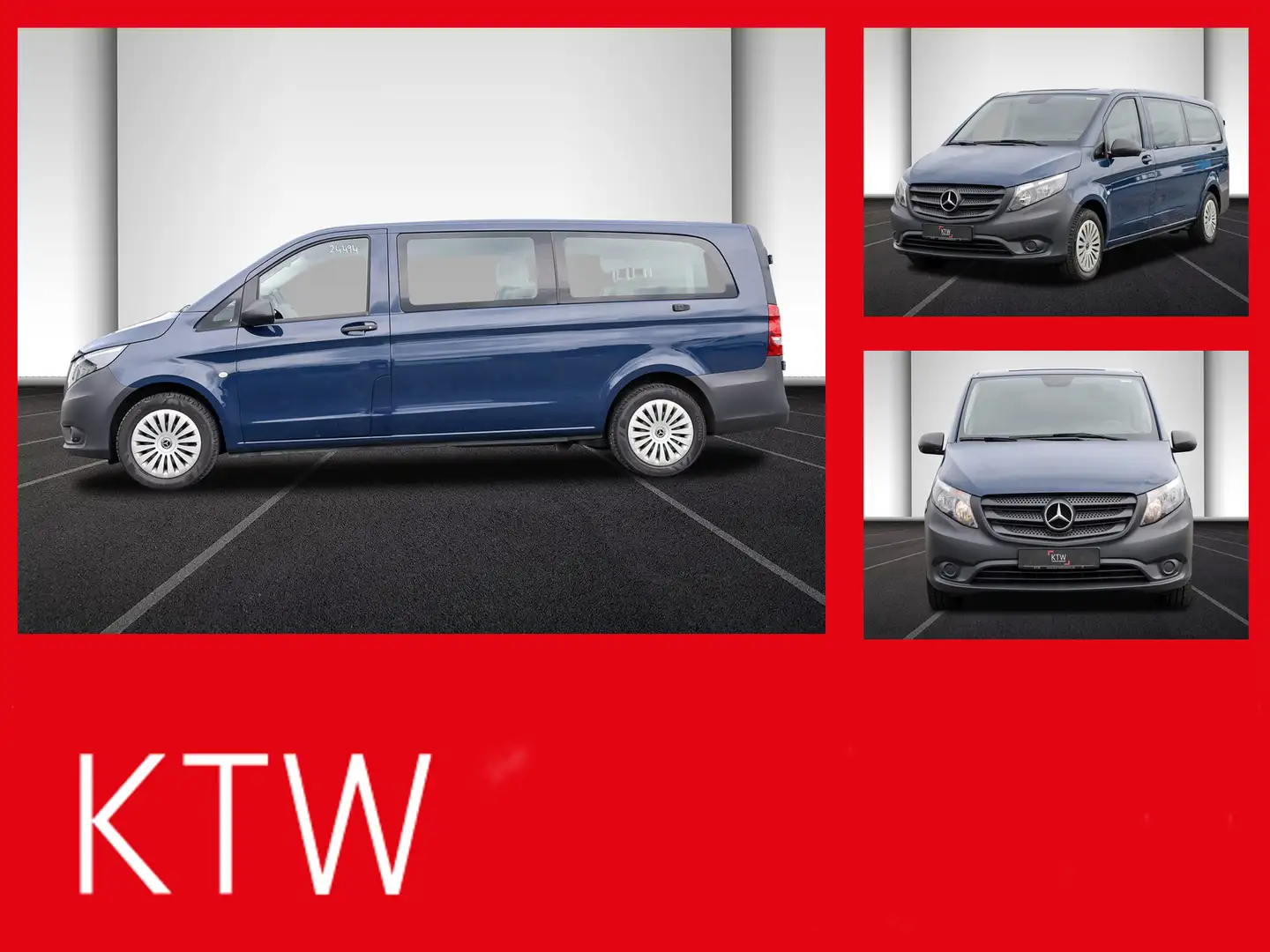 Mercedes-Benz Vito 114 TourerPro,Extralang,8Sitzer,Automatik Blau - 1