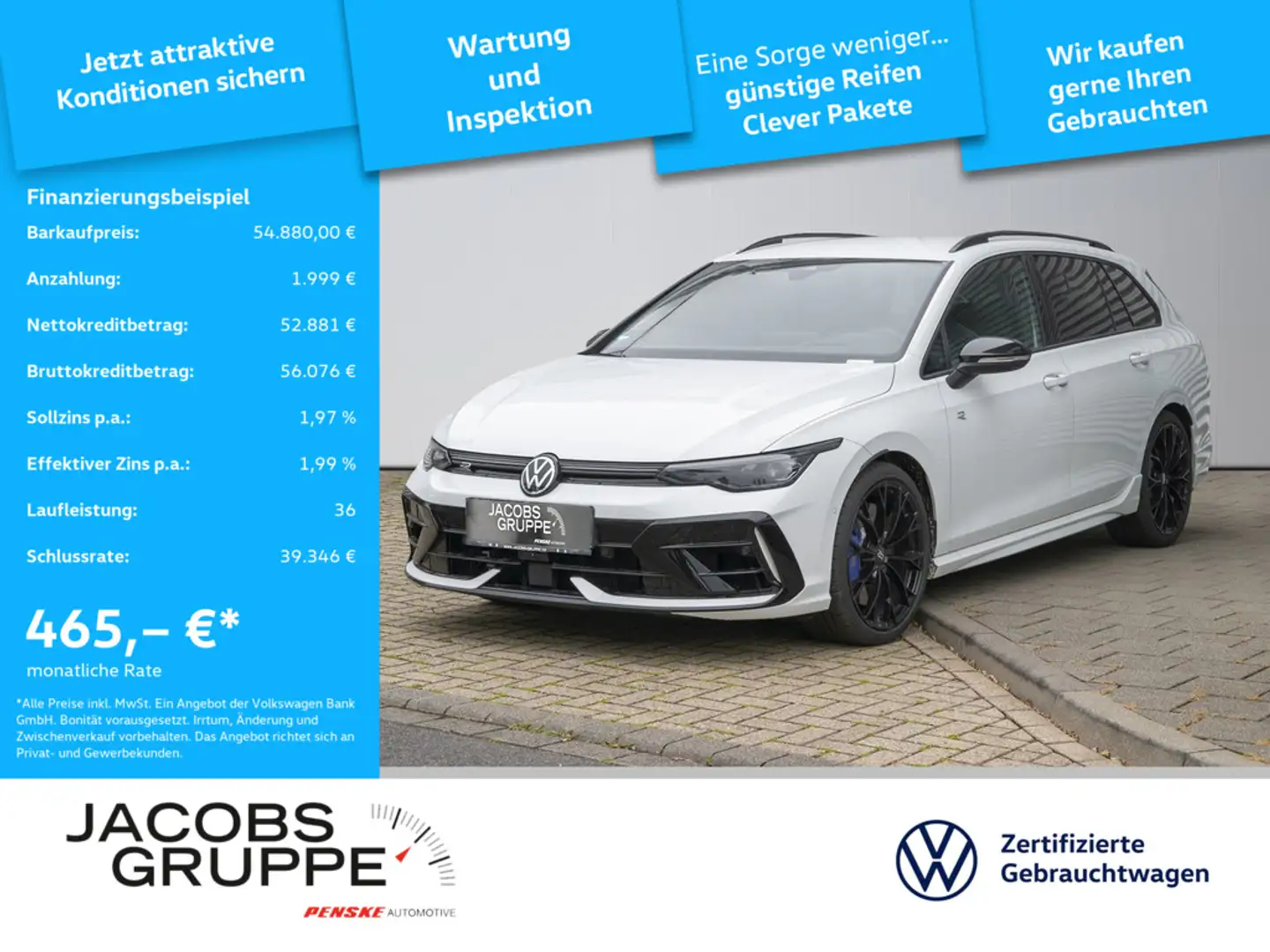 Volkswagen Golf Variant R 2.0 l TSI 4M DSG Black Style*Leder*Performance Weiß - 1