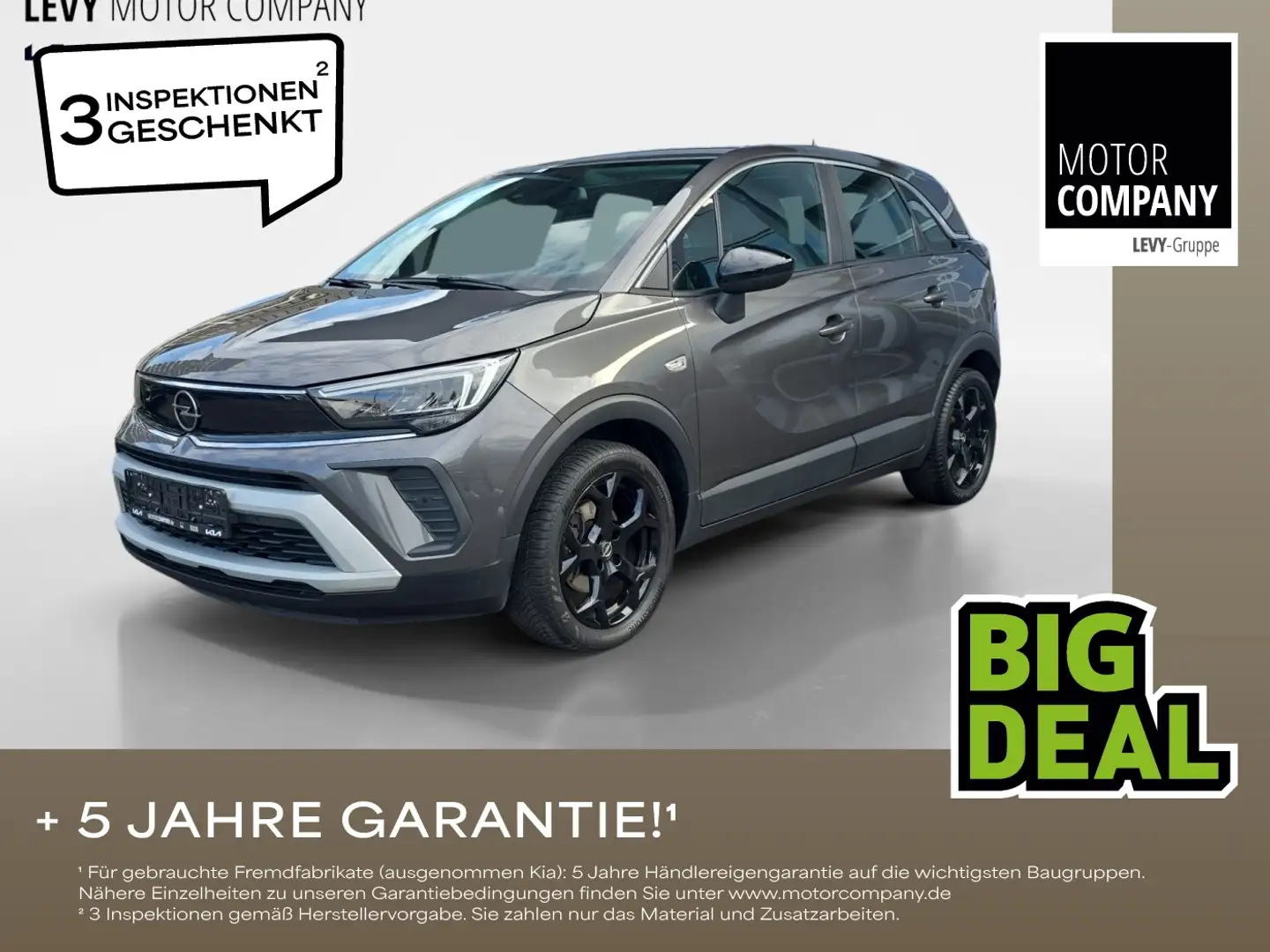 Opel Crossland X 1.2 Turbo Elegance +Automatik+Alwette Grau - 1