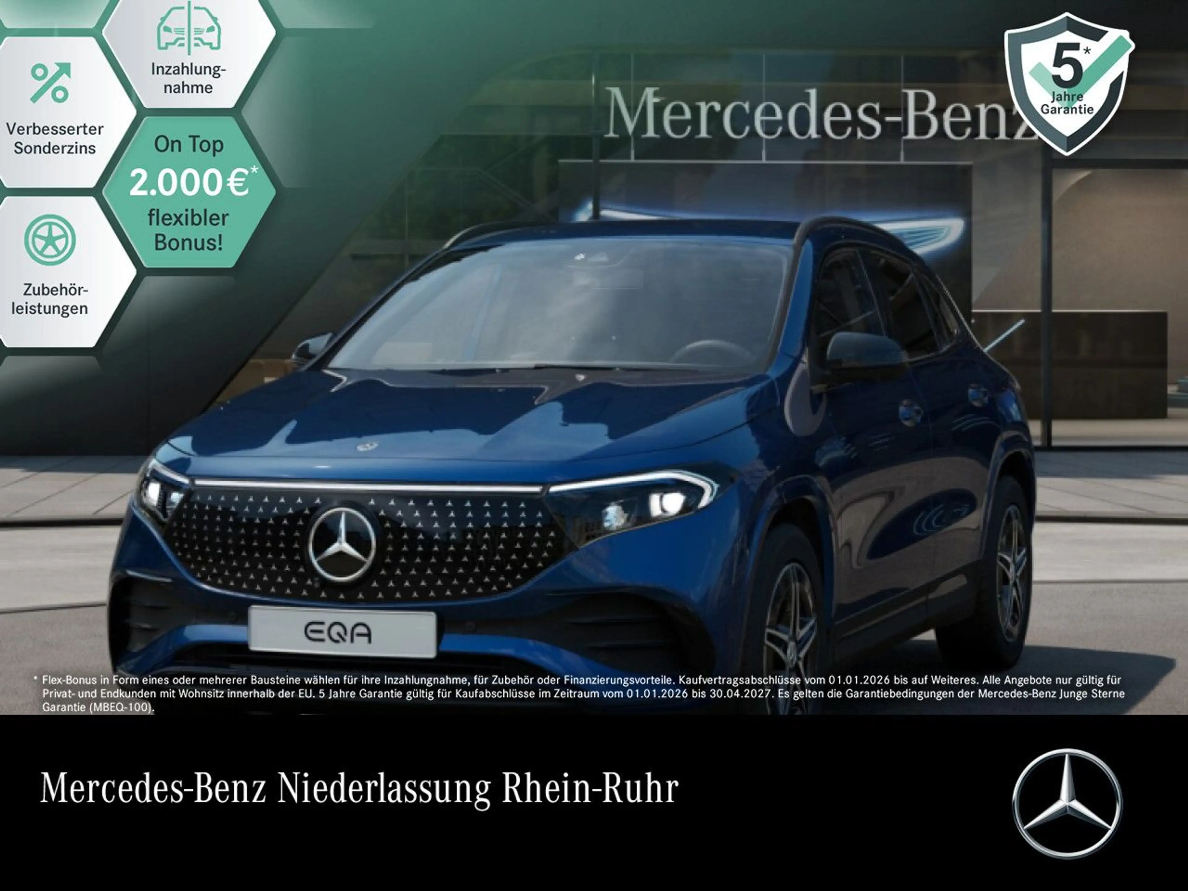 Mercedes-Benz EQA 350 4M AMG+NIGHT+ADVANCED+AHK+360+SPUR