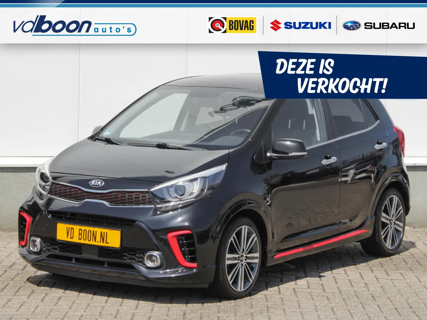 Kia Picanto 1.2 CVVT GT-Line Automaat | Navi | Cruise | Leder Black - 1