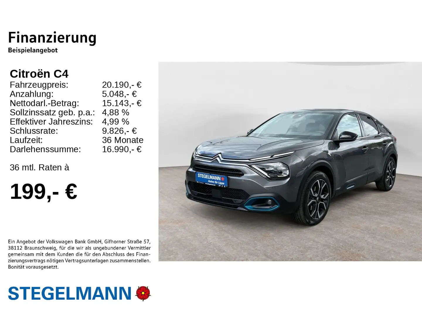 Citroen C4 Citroen C4 e 100kW Shine *LED*Head-Up*Sitzhei Grau - 2