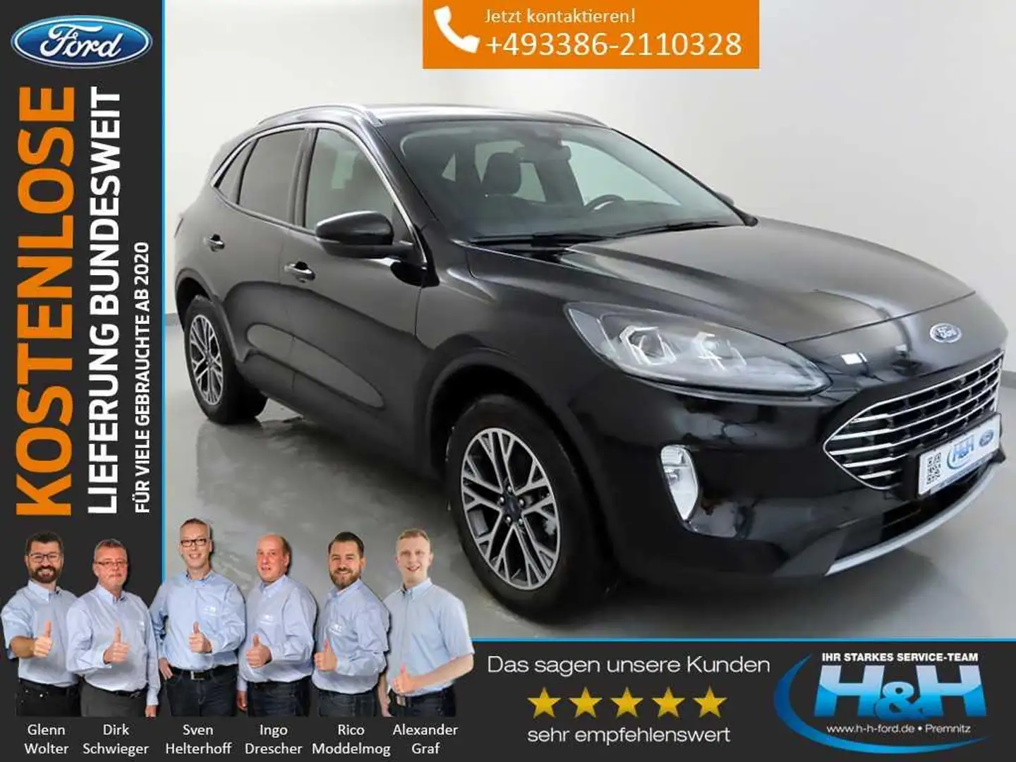 Ford Kuga 2.5 Plug-in-Hybrid Titanium X iACC+AHK+B&O Schwarz - 2