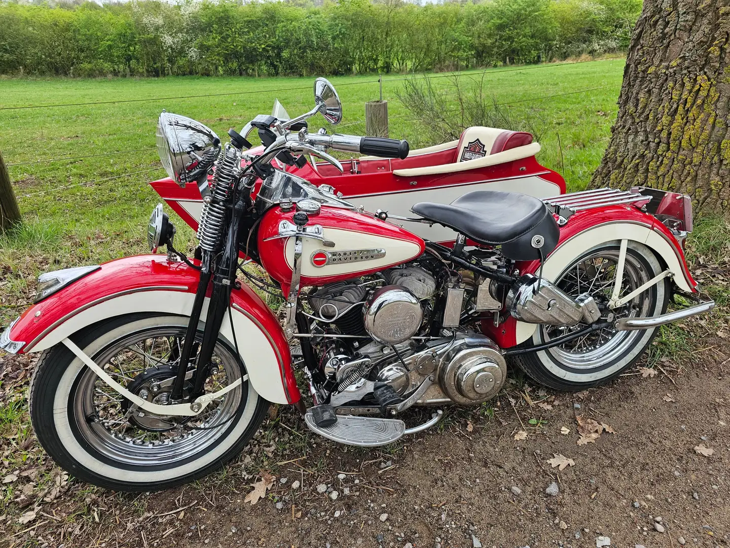 Harley-Davidson WL 750 Flathead Goulding Beiwagen Rot - 2
