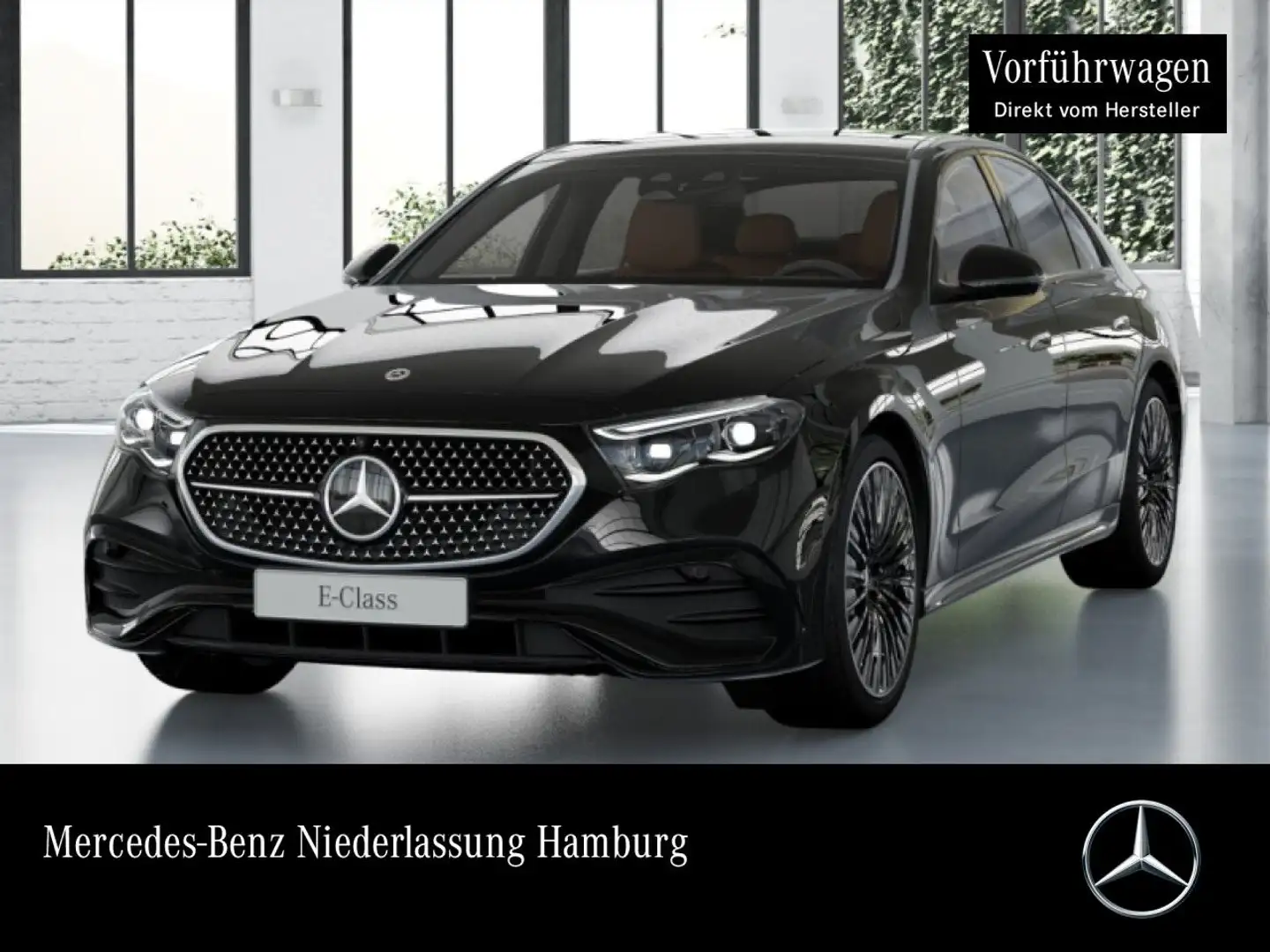 Mercedes-Benz E 200 4M AMG Fahrass 360° Pano Distr. Spurhalt-Ass Noir - 1