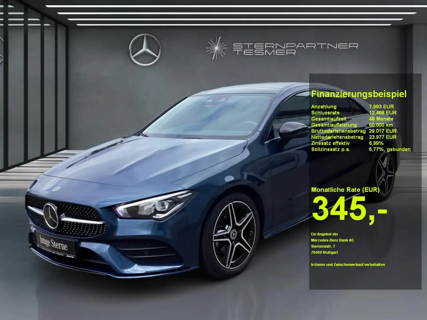 Mercedes-Benz CLA 200 d 4M +AMG+Night+MBUX+PANO+Ambiente+DISTR Azul - 1